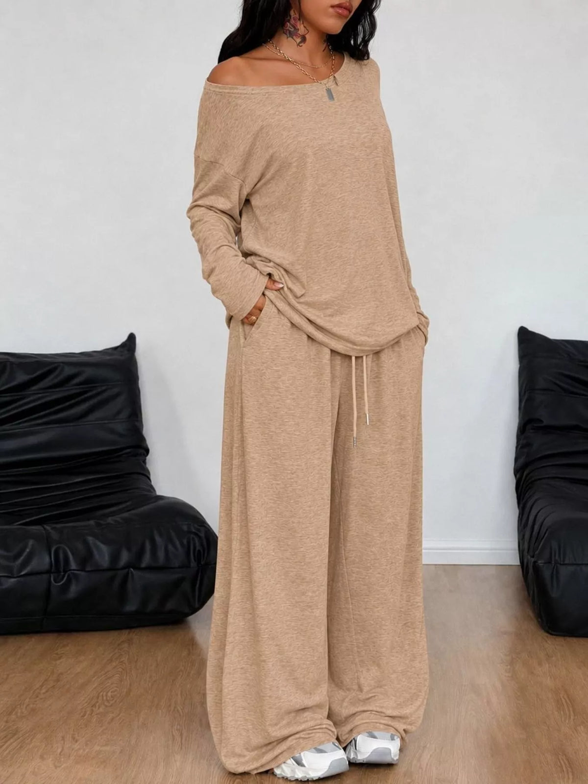 Rosamund enaxlat set, khaki