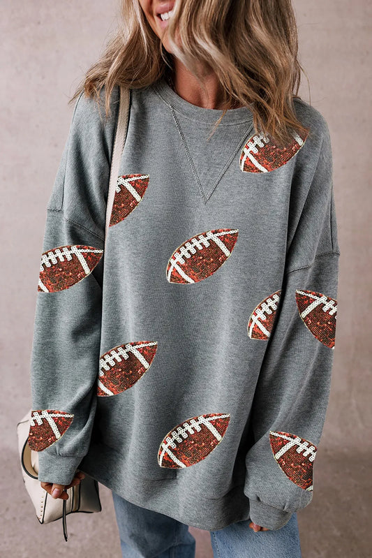 Esmeralda sweatshirt med paljetter, mörkgrå