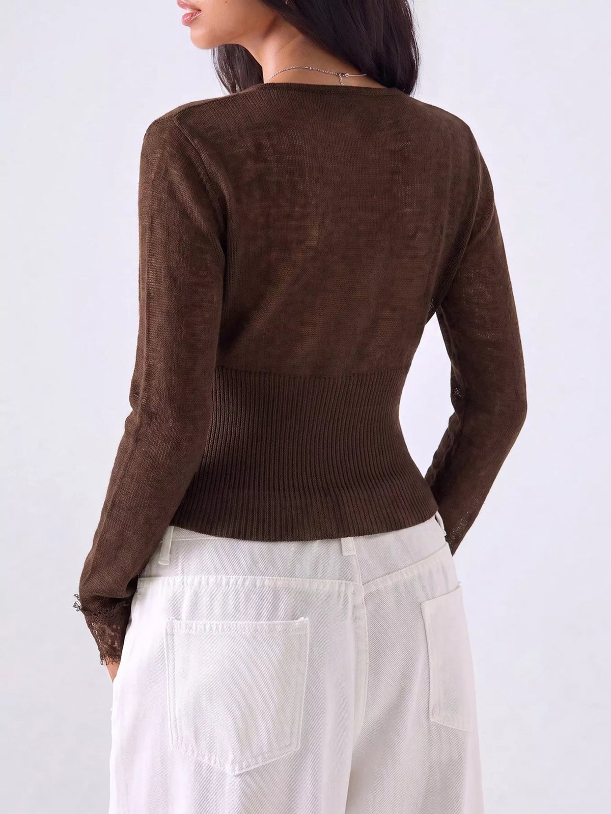 Brisa spetskantad cardigan