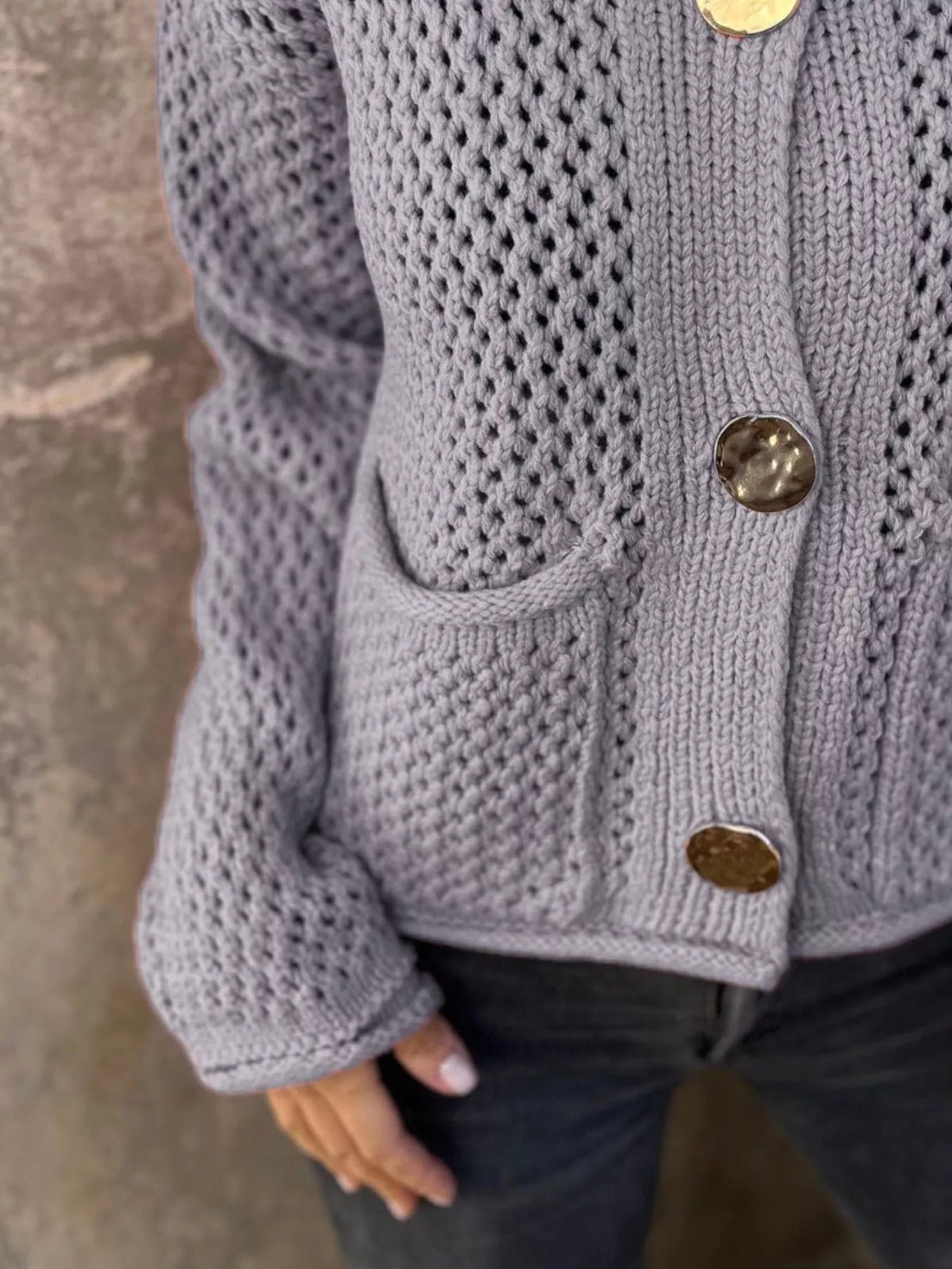Verity virkad cardigan