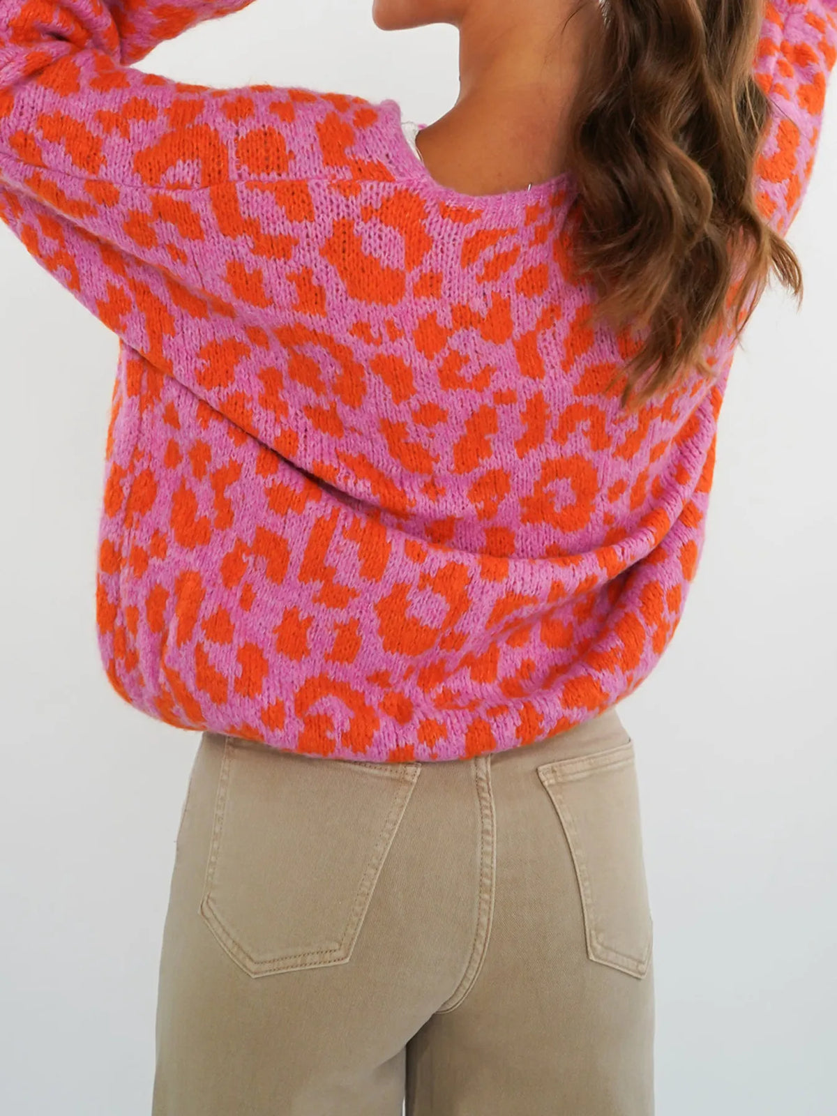 Irja leopardmönstrad cardigan