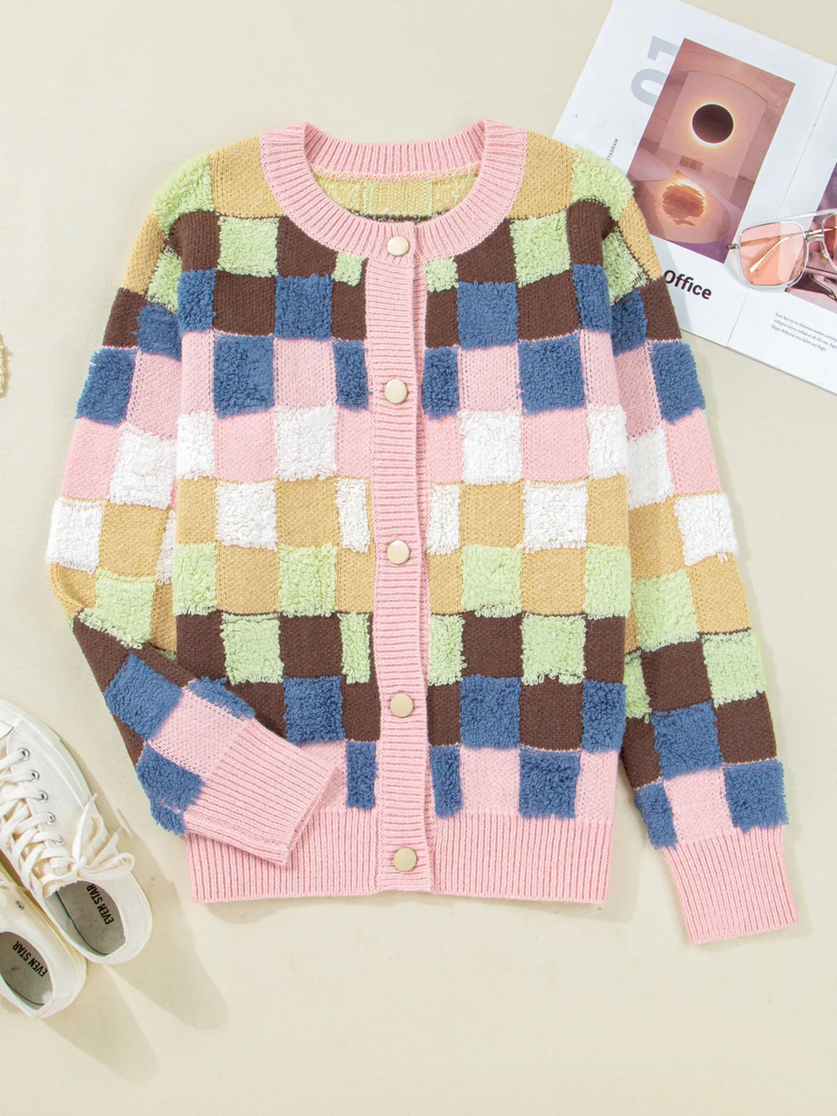 Katalin rutig cardigan