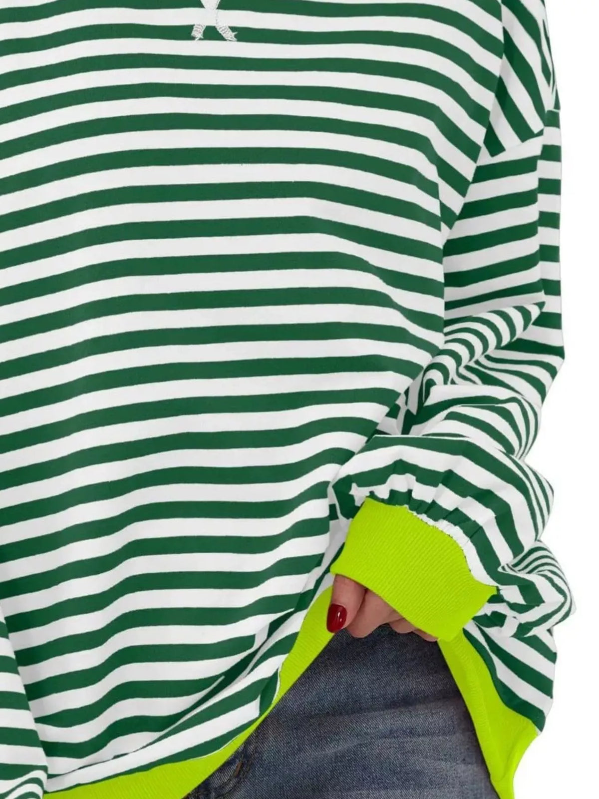 Ella randig sweatshirt