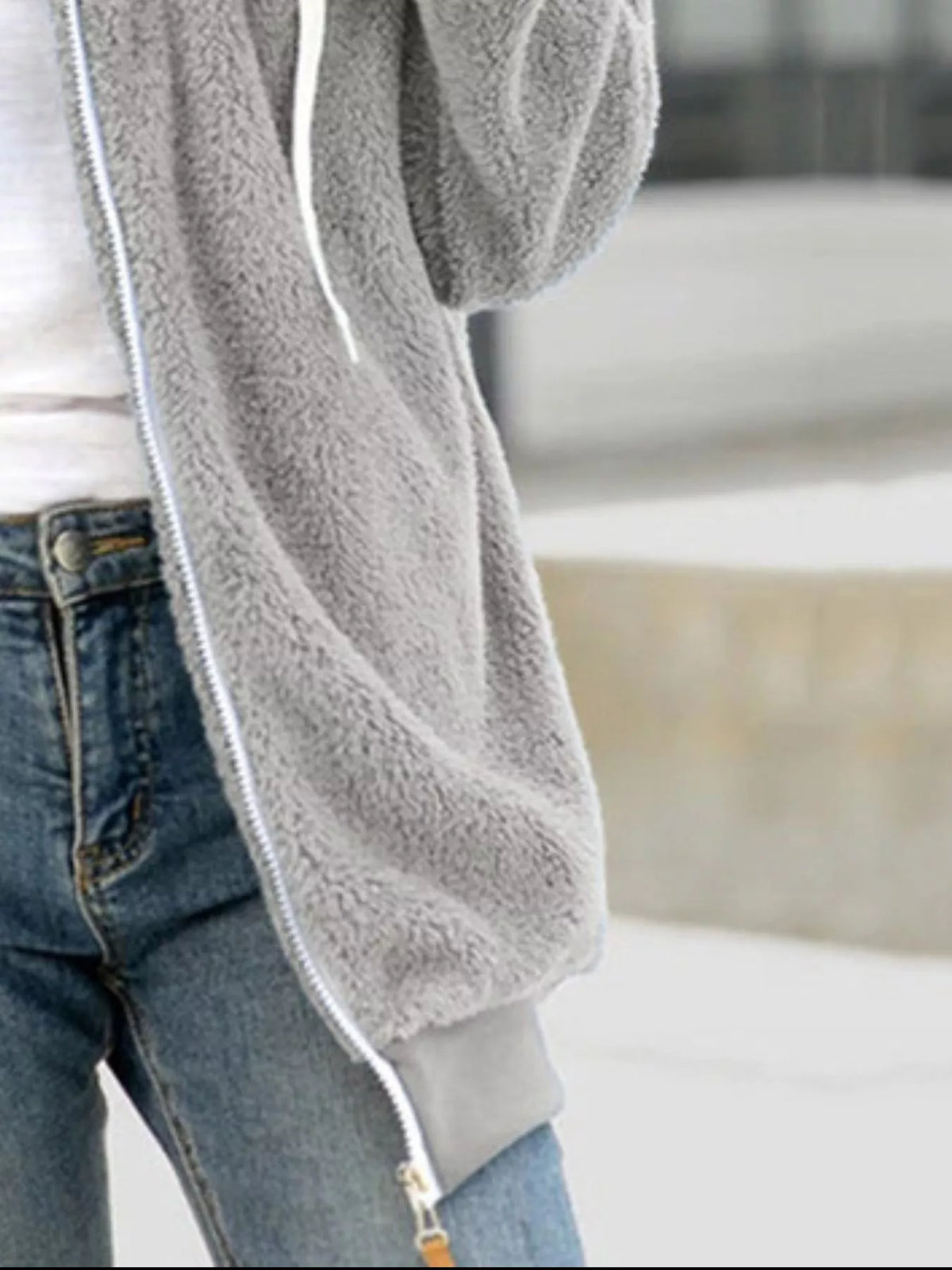 Sanne hoodie i fleece