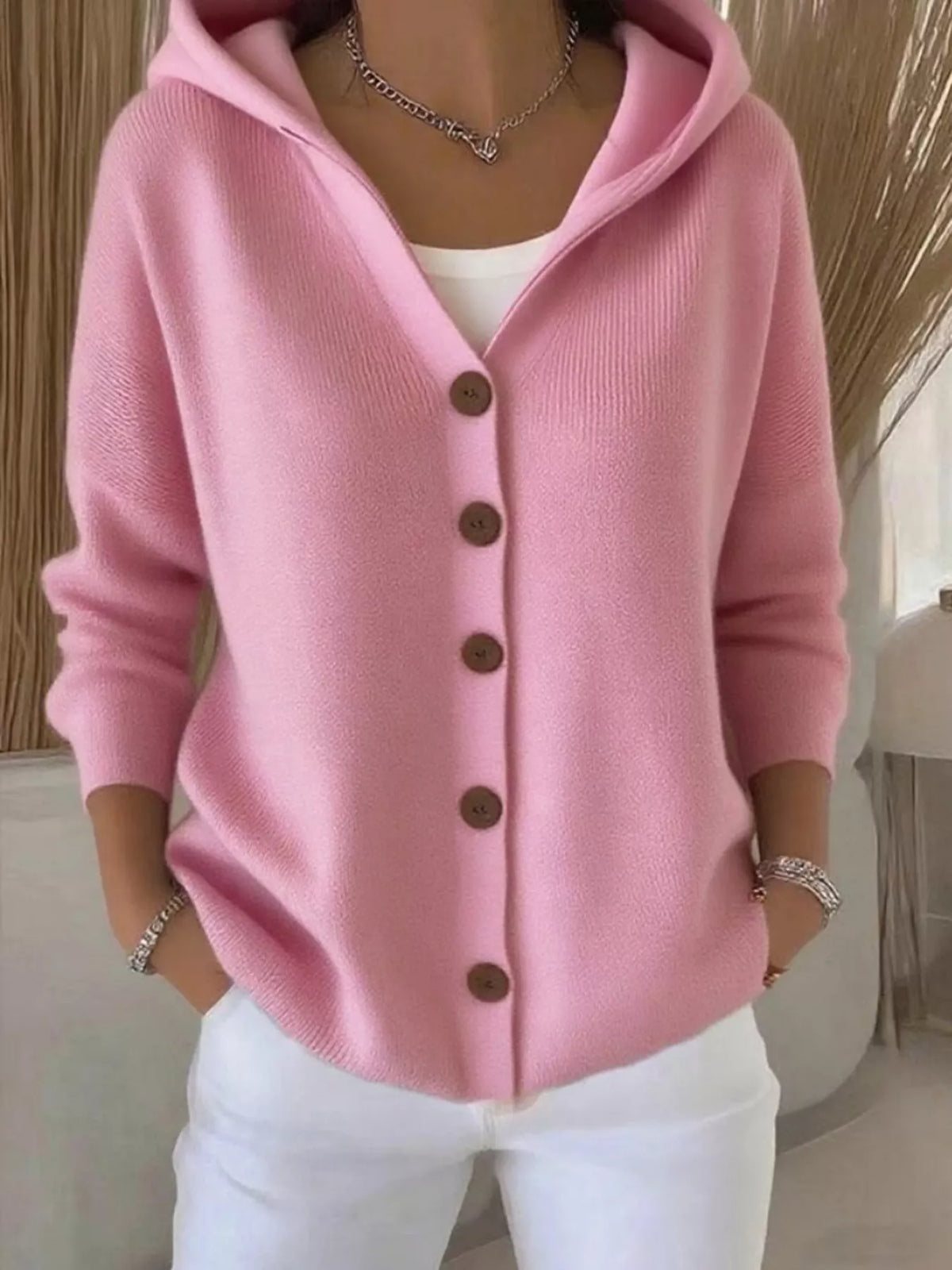 Dolly knäppt cardigan, rosa