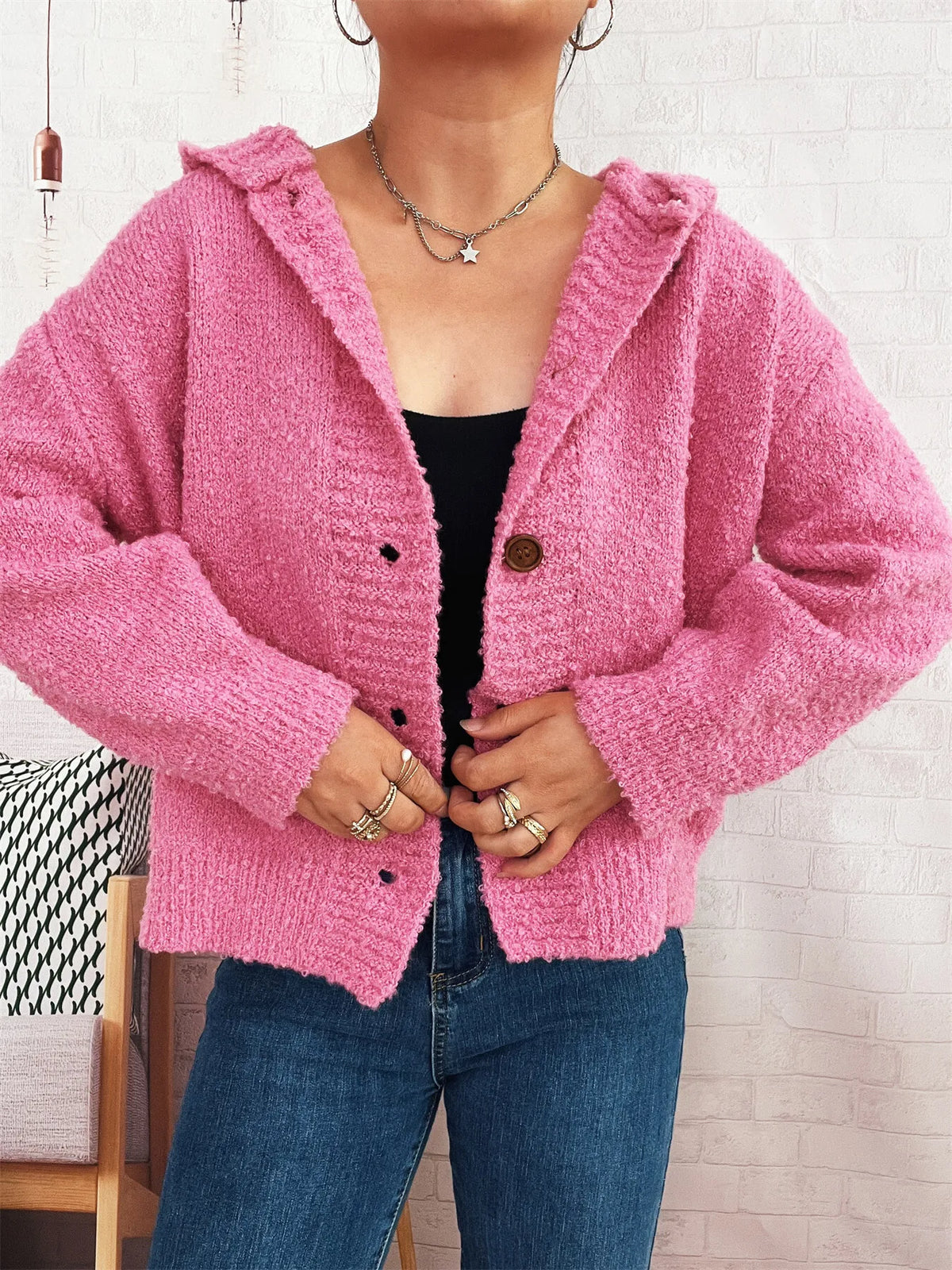 Benna cardigan med huva