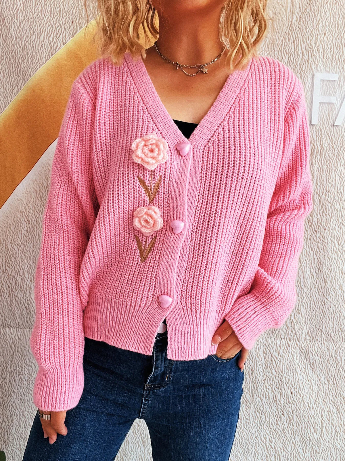 Sienna blommig cardigan