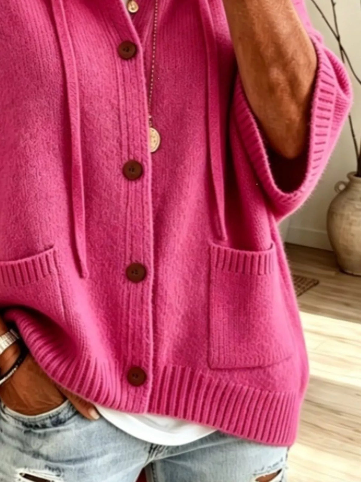 Gaia cardigan med knytning