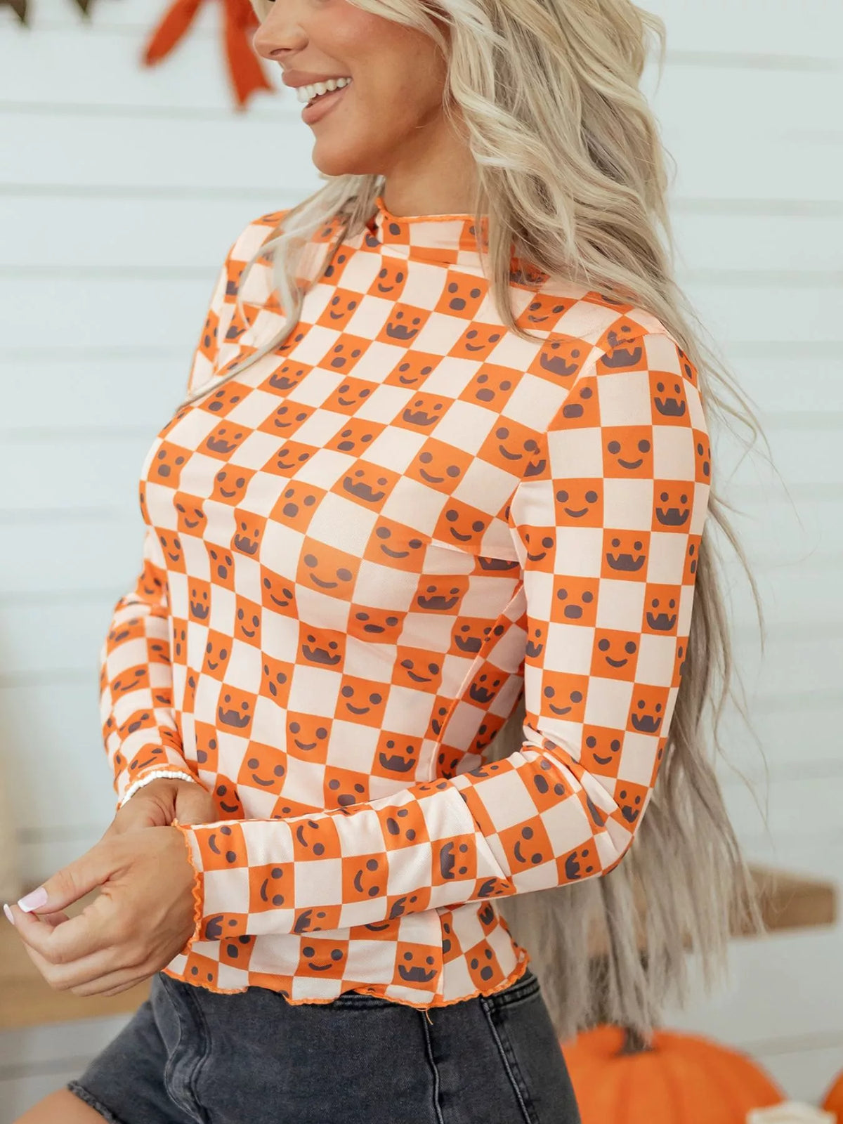 Clara blus i mesh