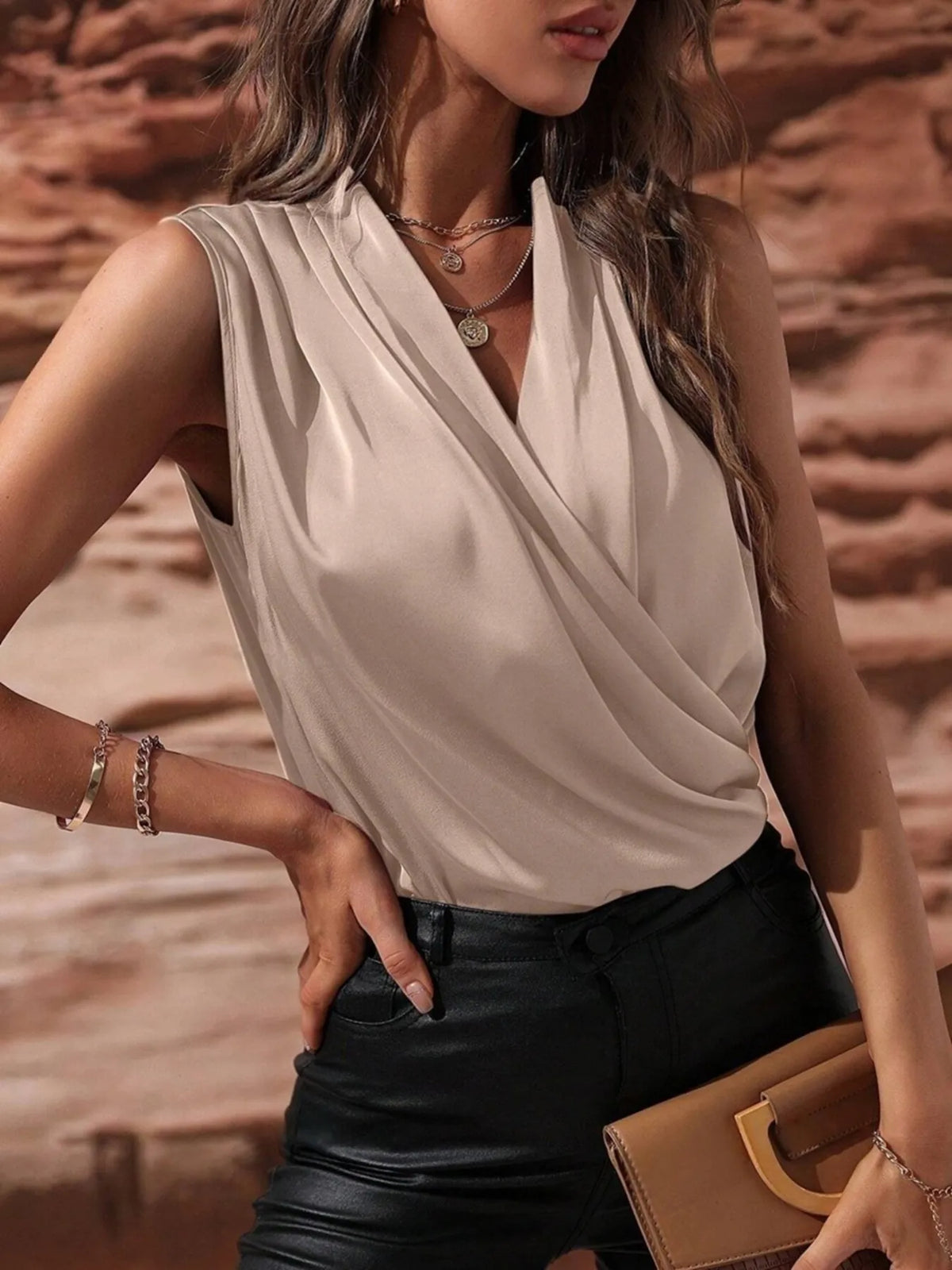 Charlotta ärmlös blus