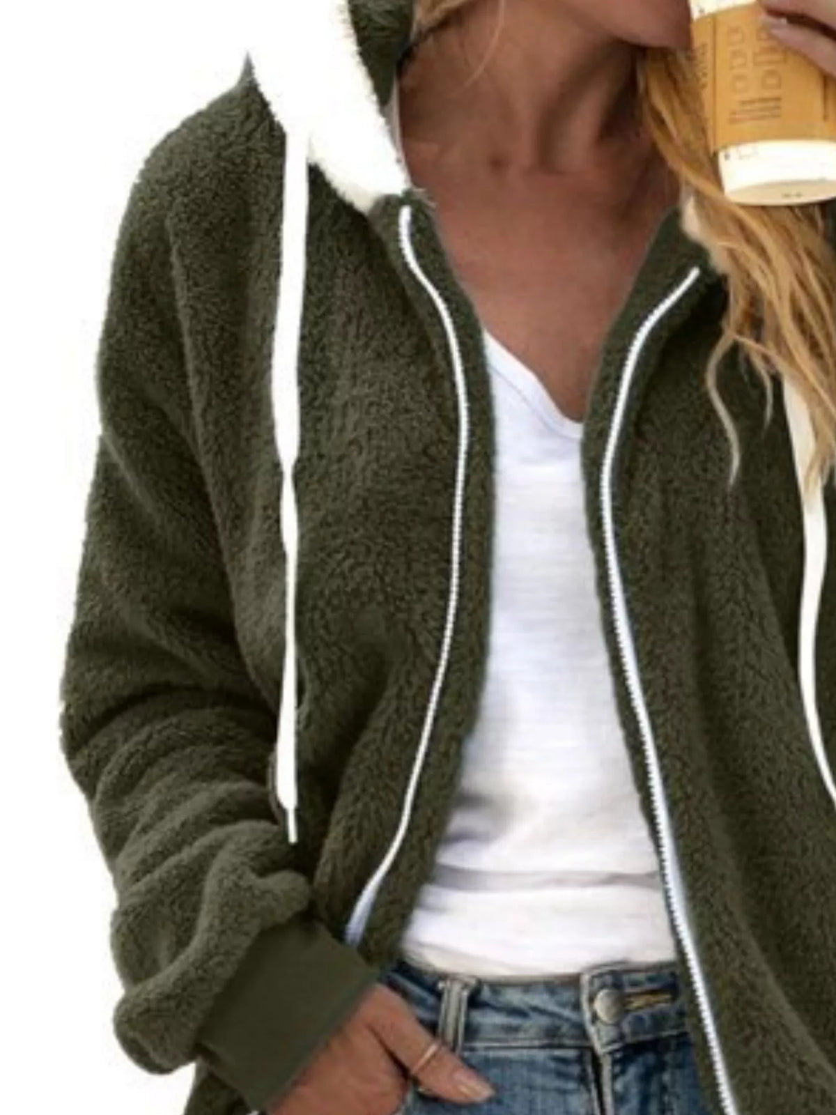 Sanne hoodie i fleece