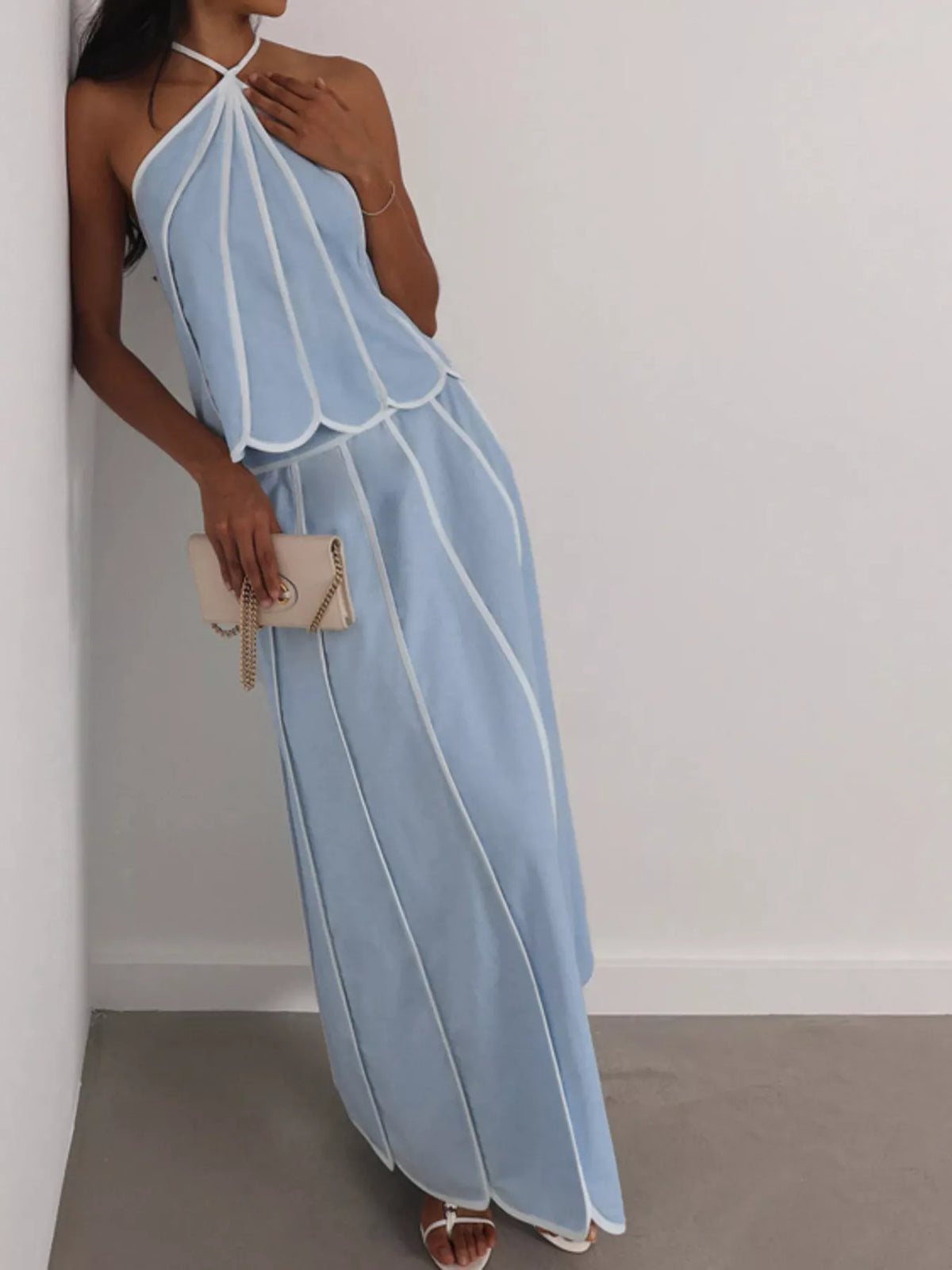 Ludmila set med halterneck