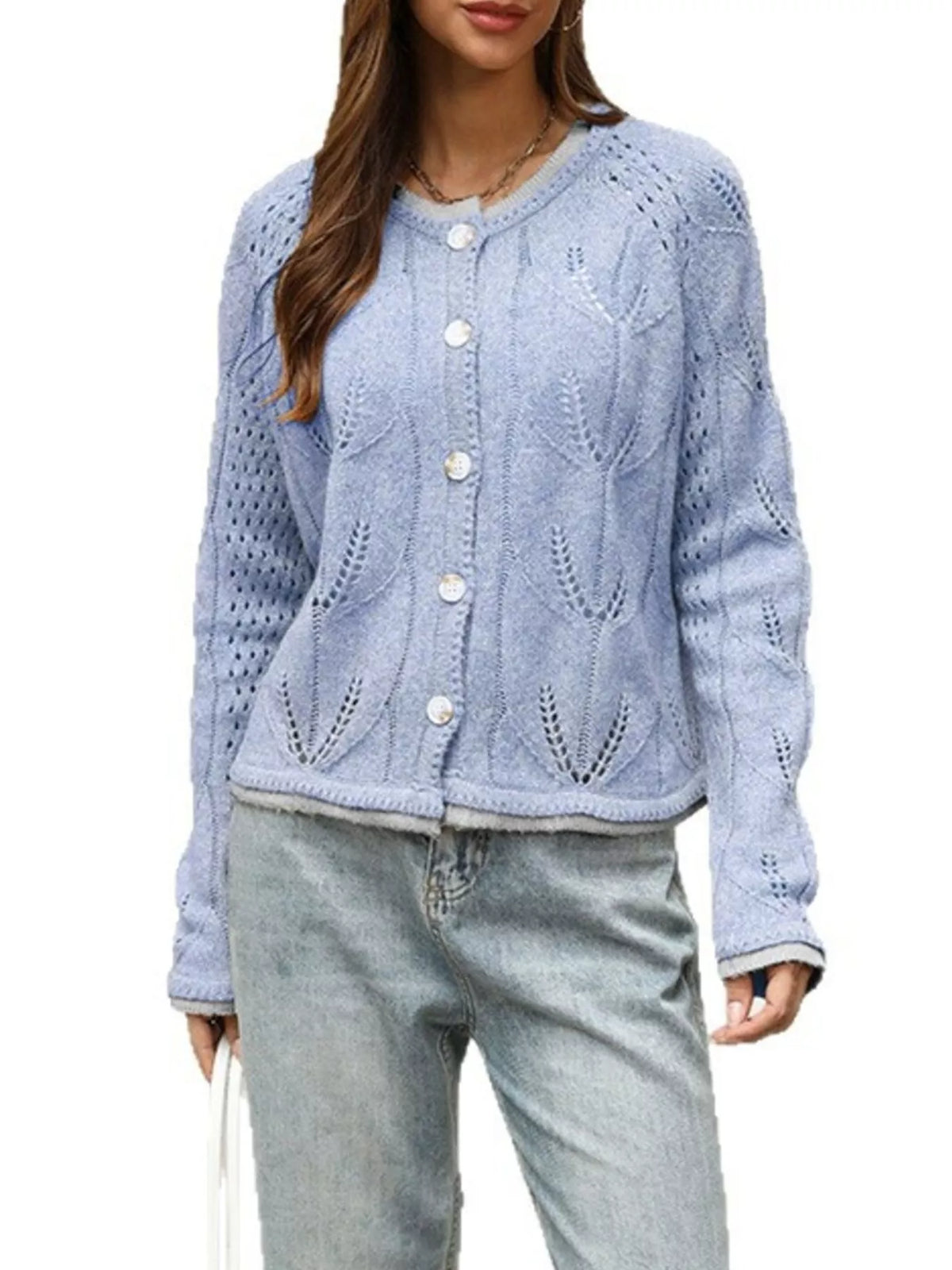 Mina hålstickad cardigan