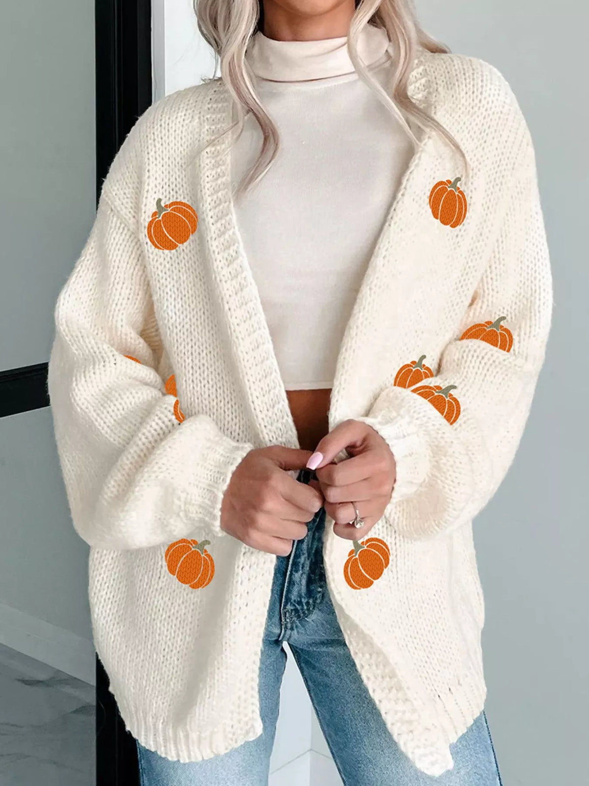 Sigvor cardigan med broderade pumpor