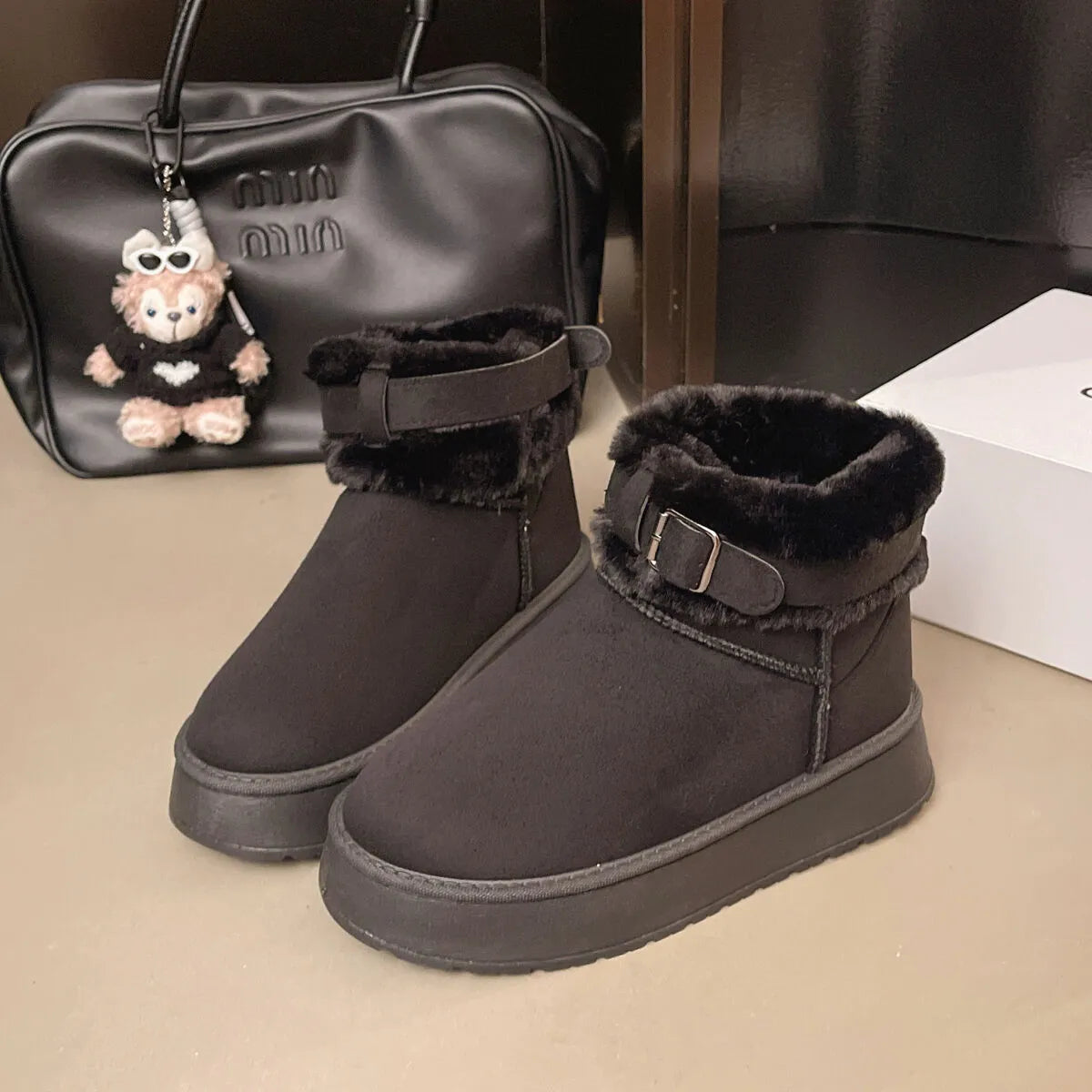 Liesel fleecefodrade boots, svart