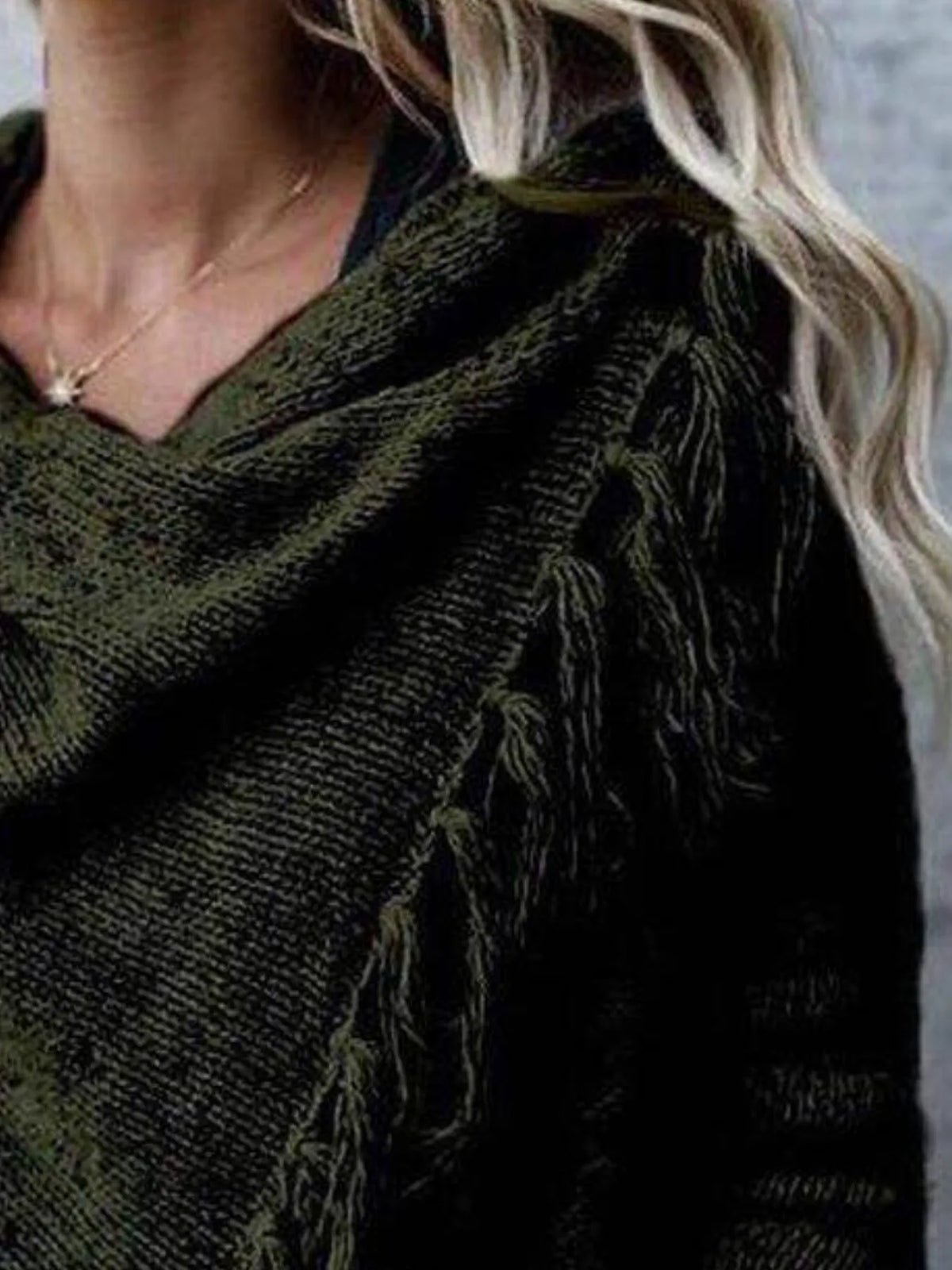 Finja cardigan med fransar