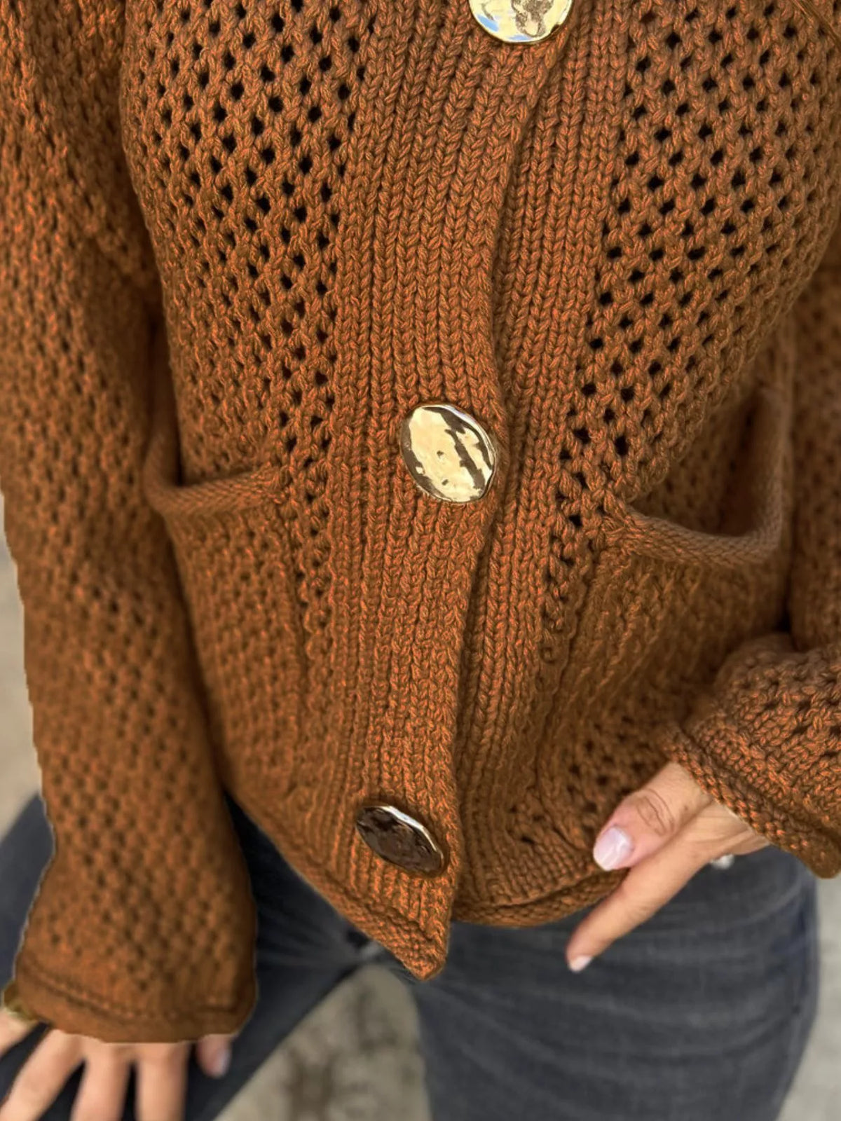 Verity virkad cardigan
