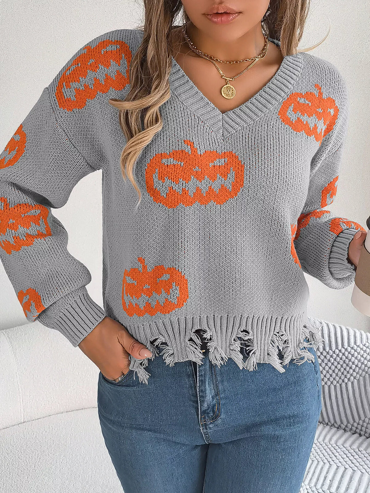 Doris tröja med pumpamotiv