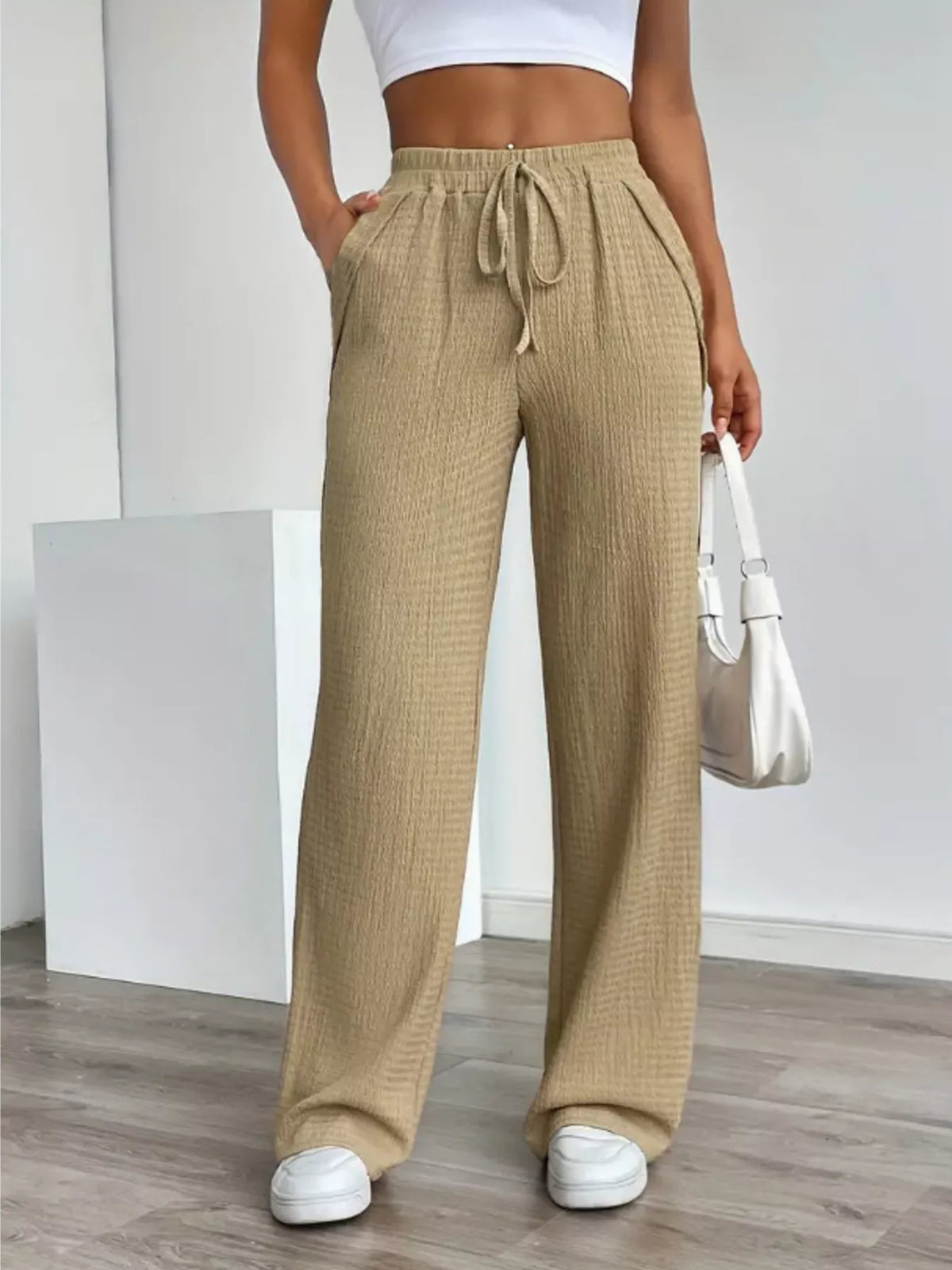 Hildegard vidbenta byxor, khaki