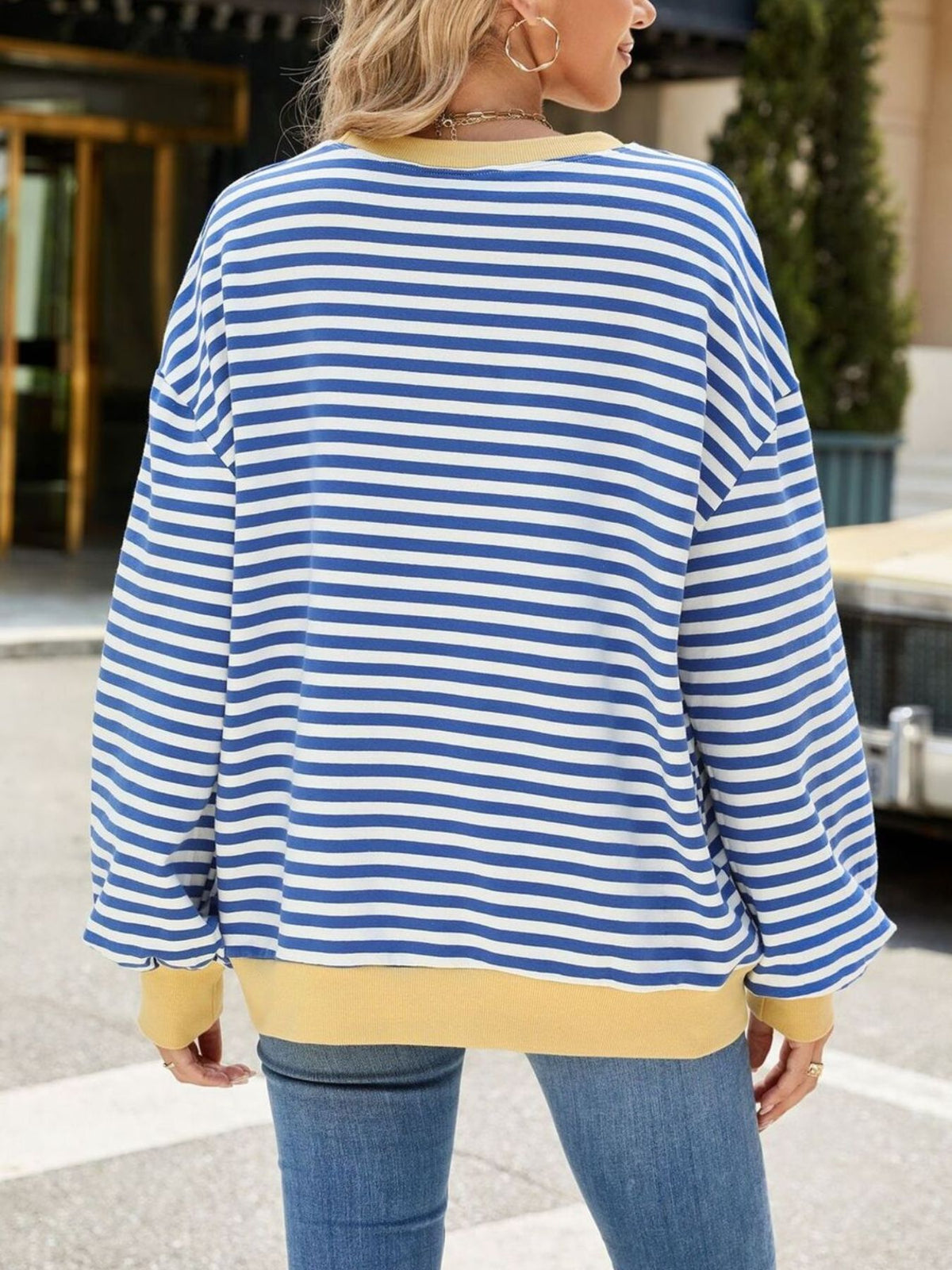Alvhild randig sweatshirt