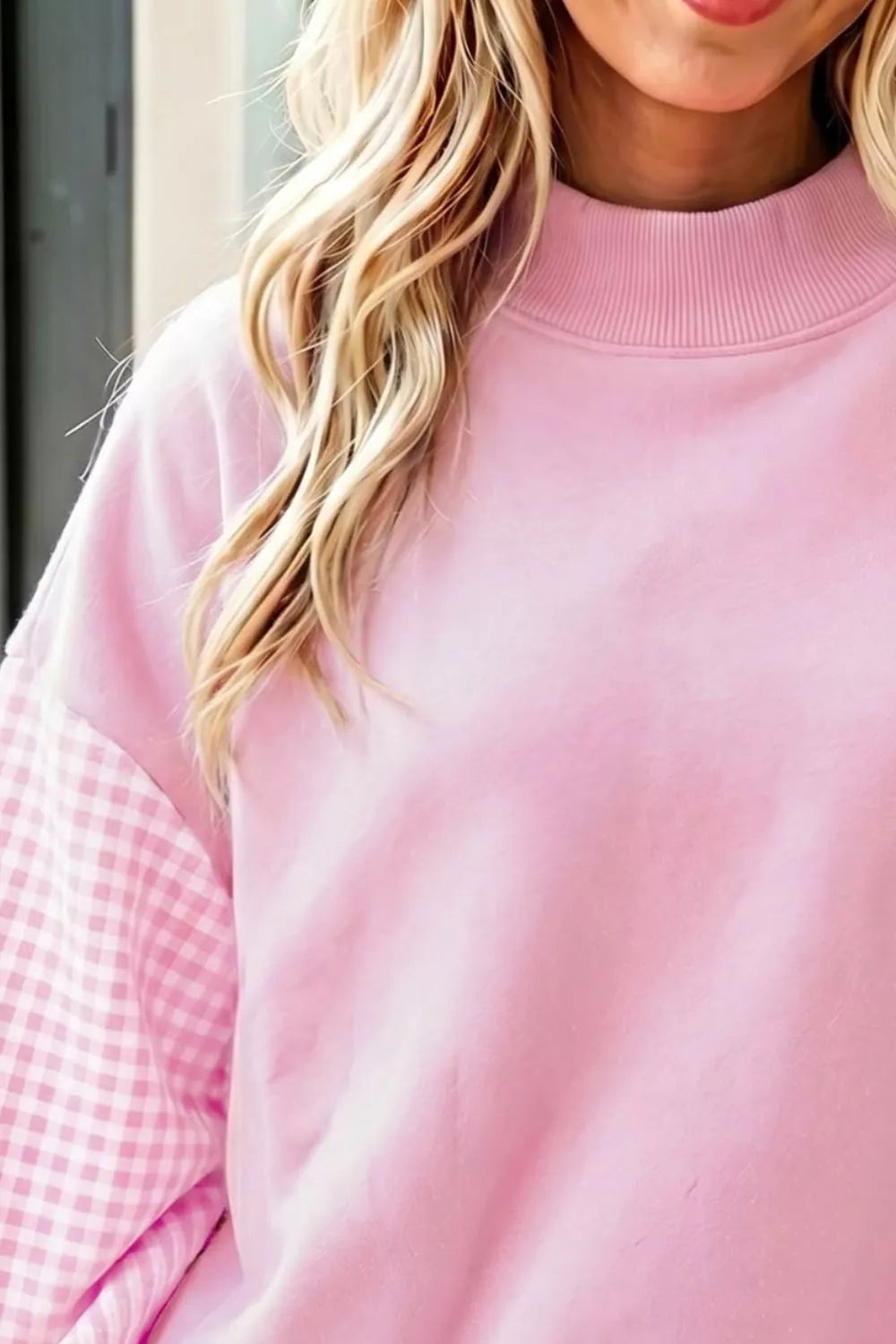 Anette rutig sweatshirt