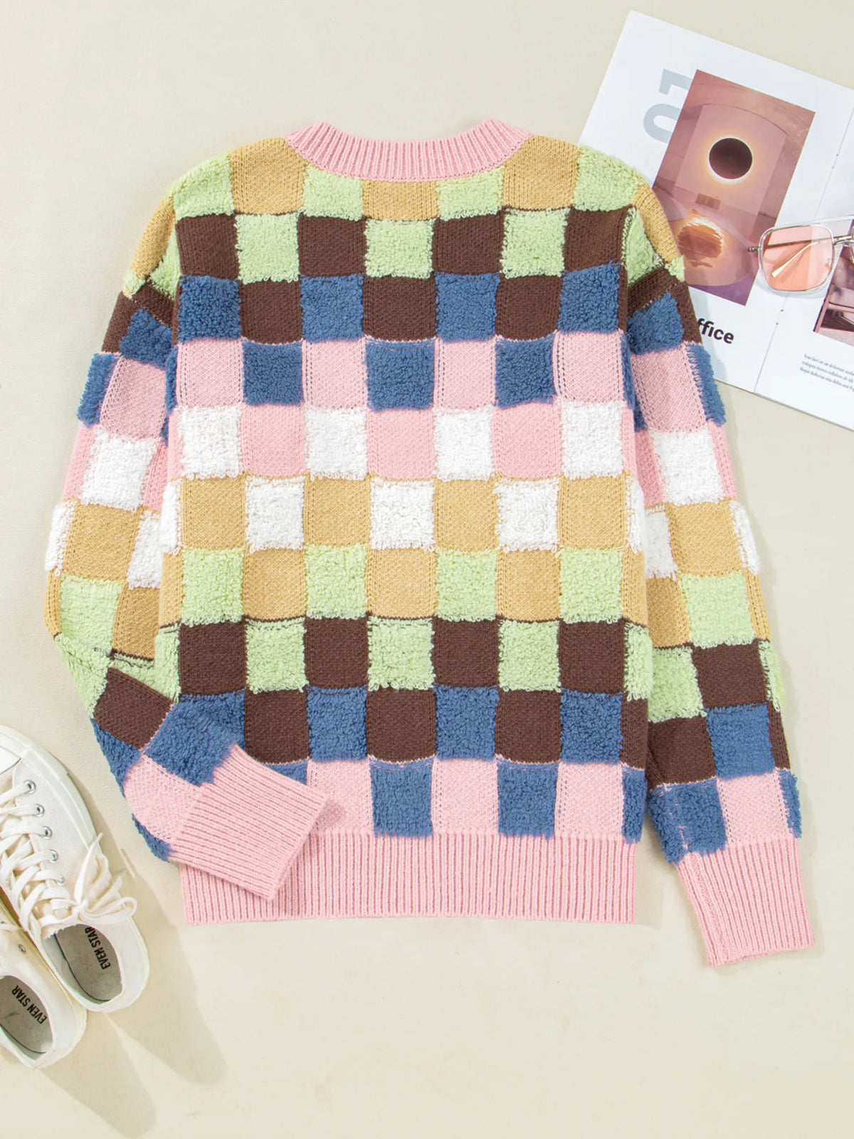 Katalin rutig cardigan