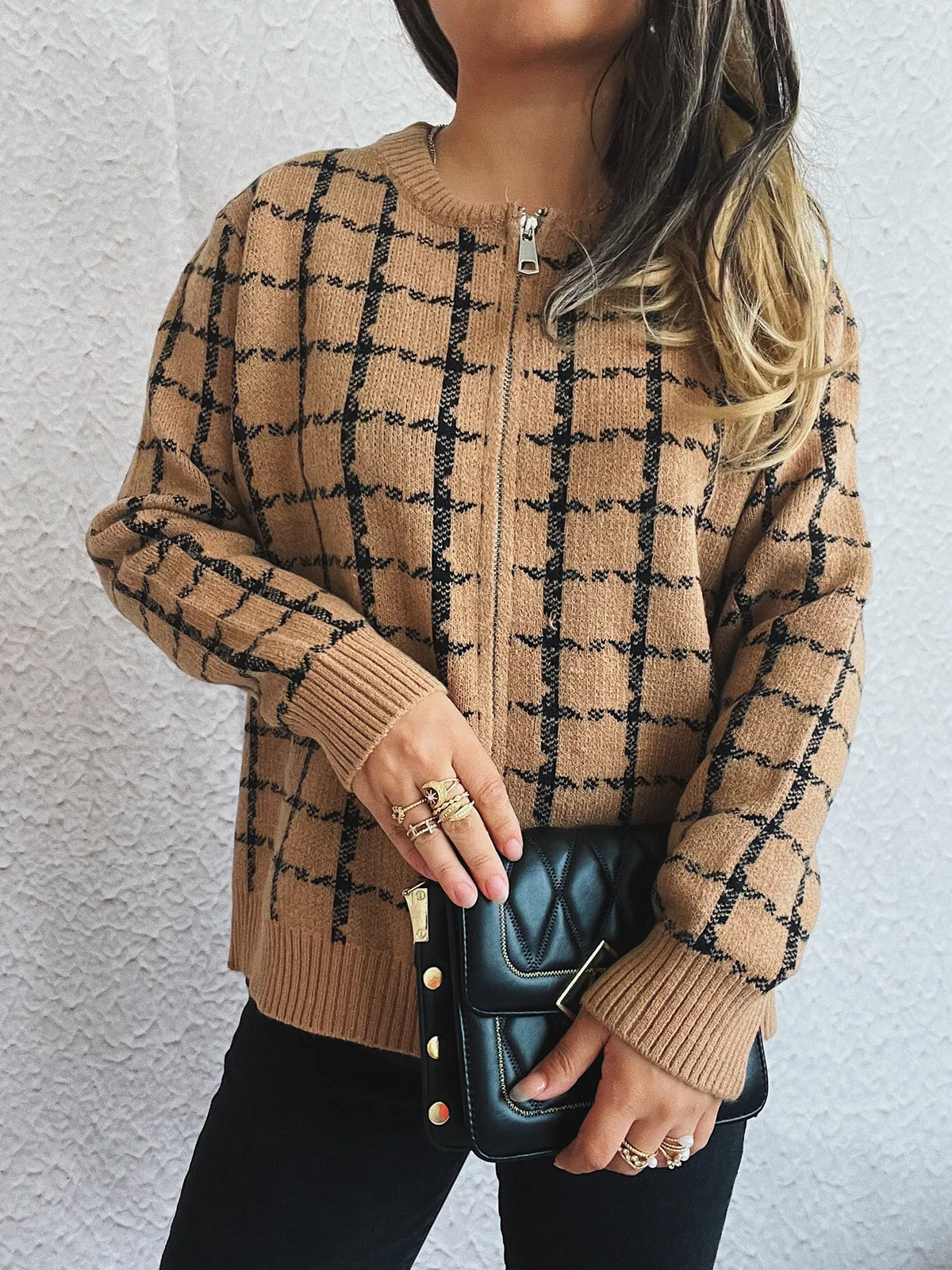 Holly rutig cardigan