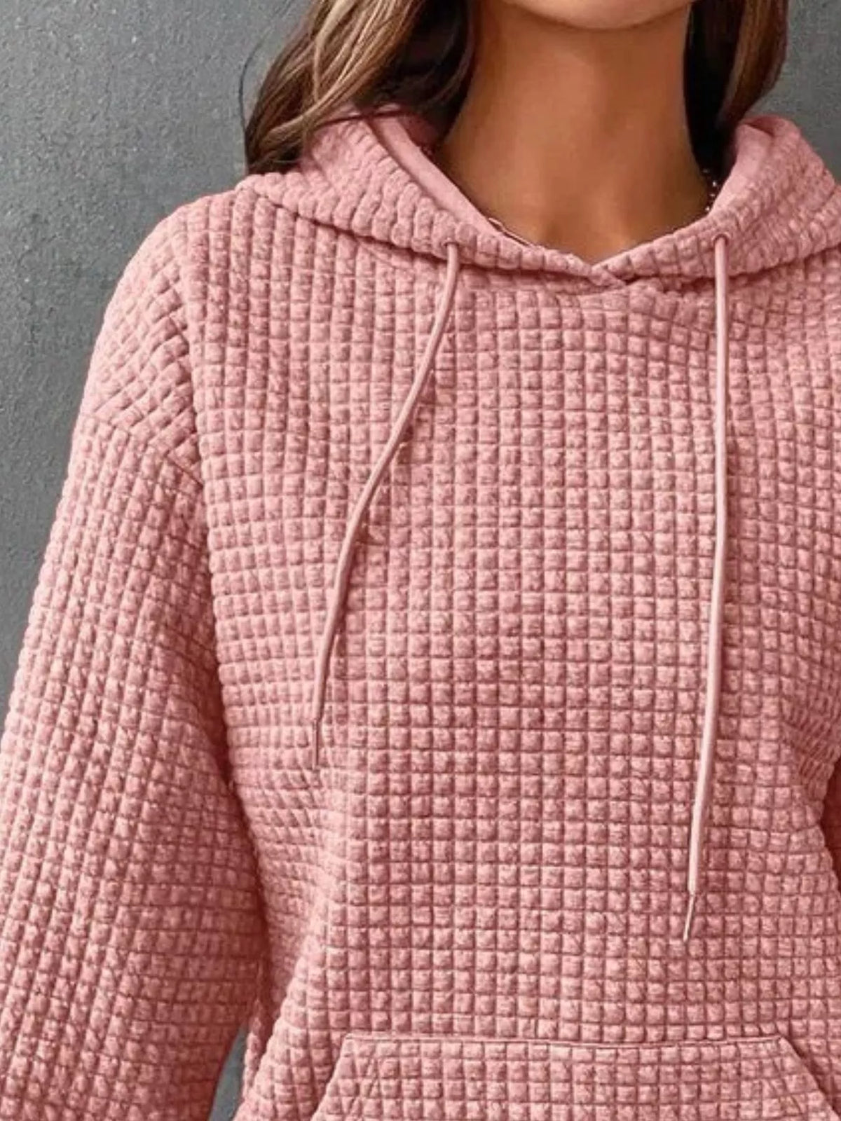 Elia texturerad hoodie