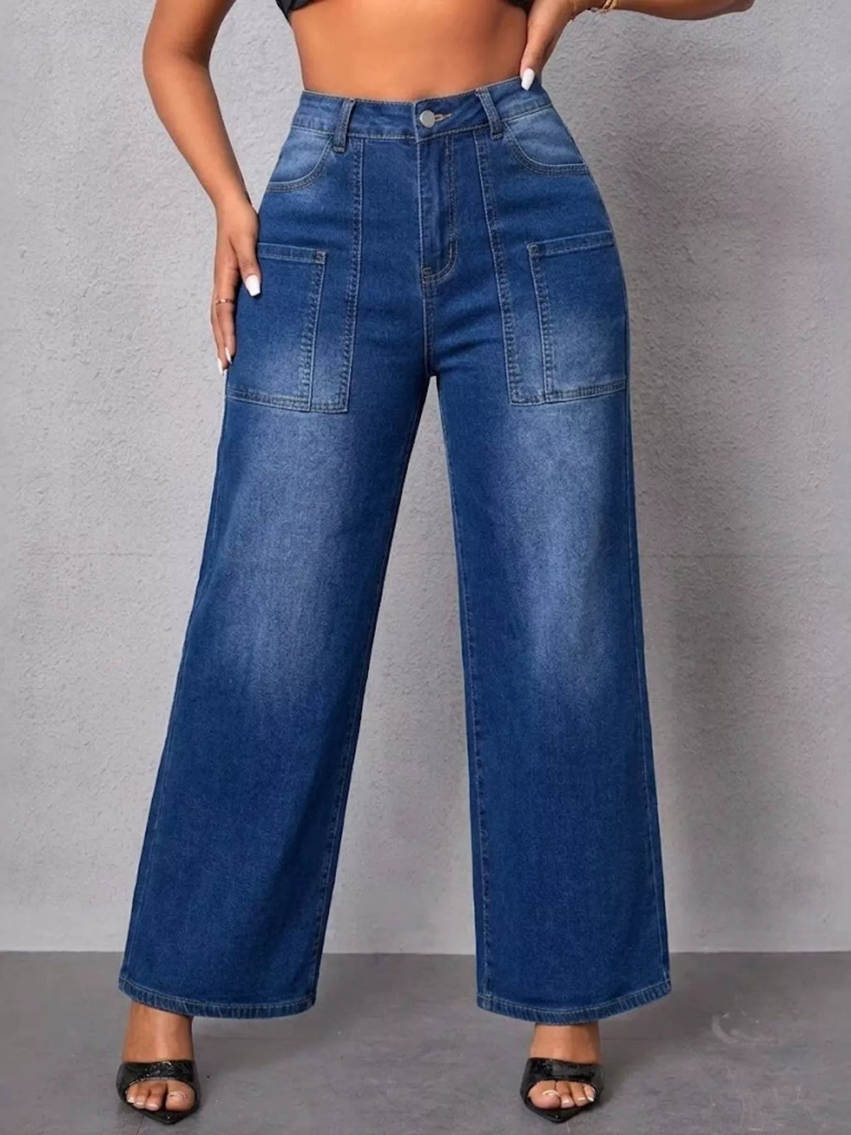 Georgina högmidjade jeans