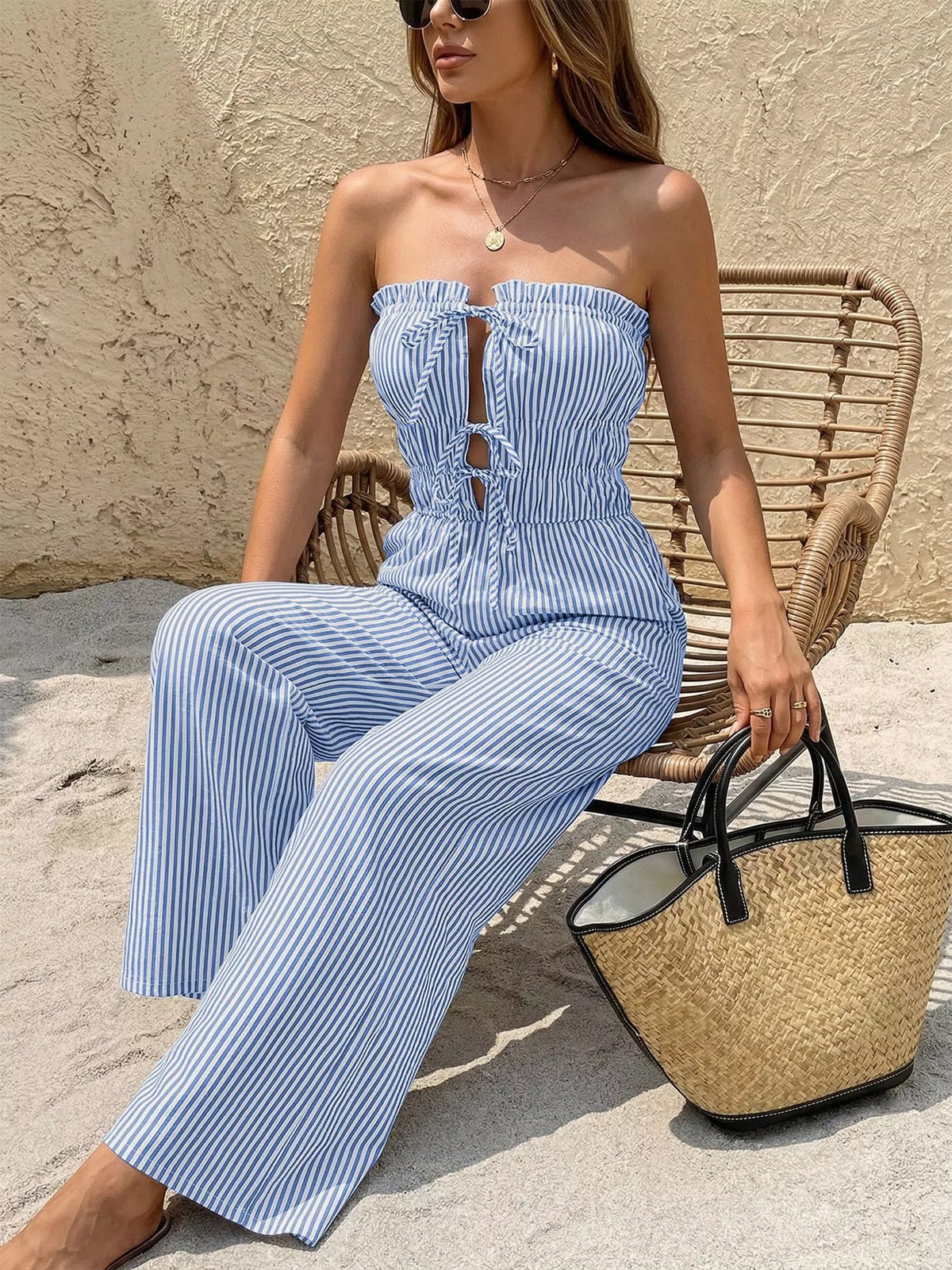 Kirstine randig jumpsuit
