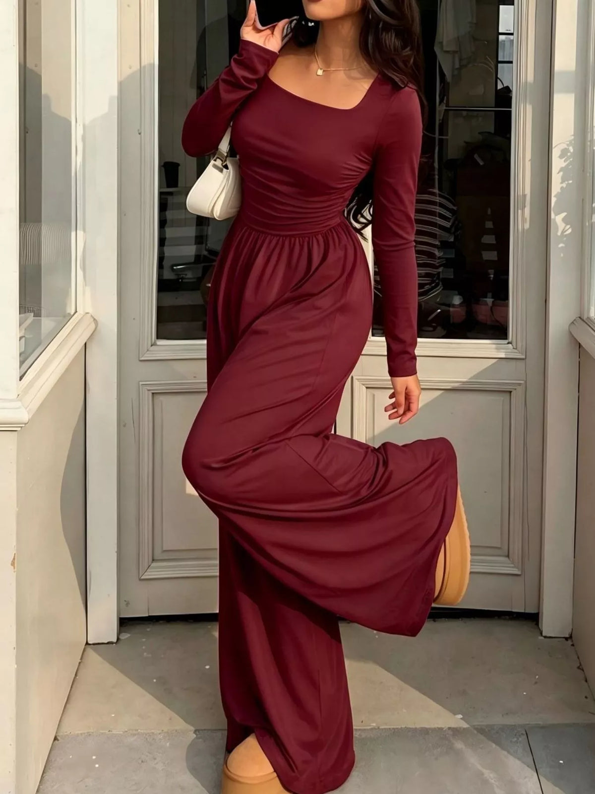 Jelena jumpsuit med fyrkantig ringning