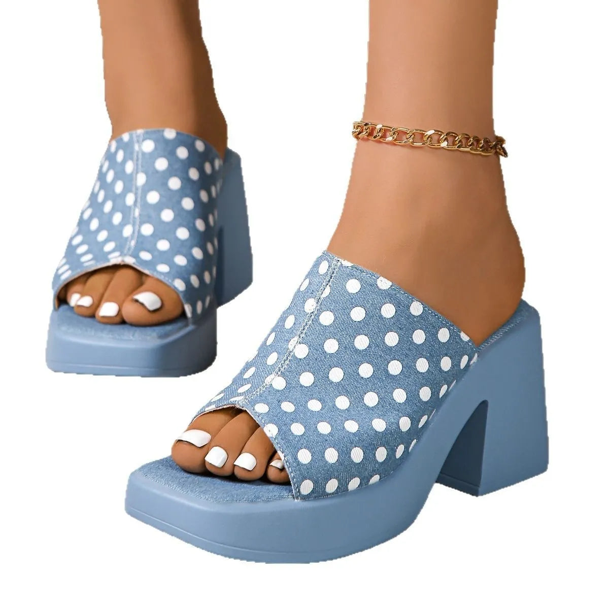 Vivien sandaler i denim