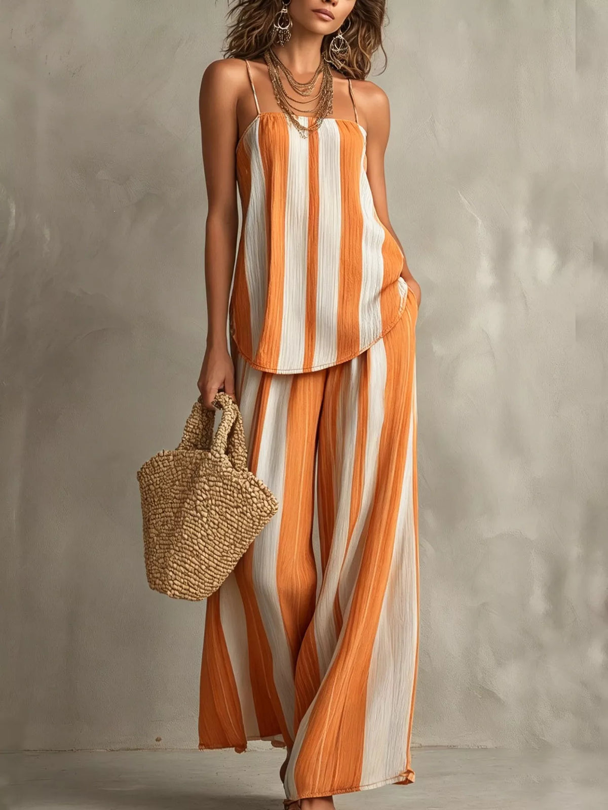 Tabitha randigt set, orange