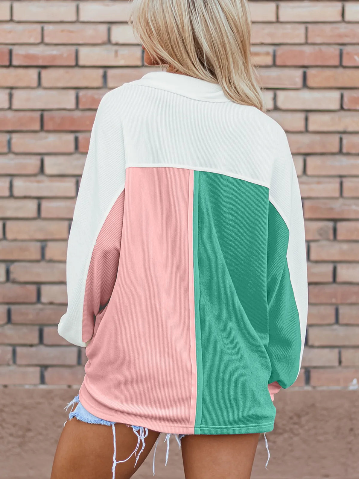 Vanja sweatshirt med färgblock