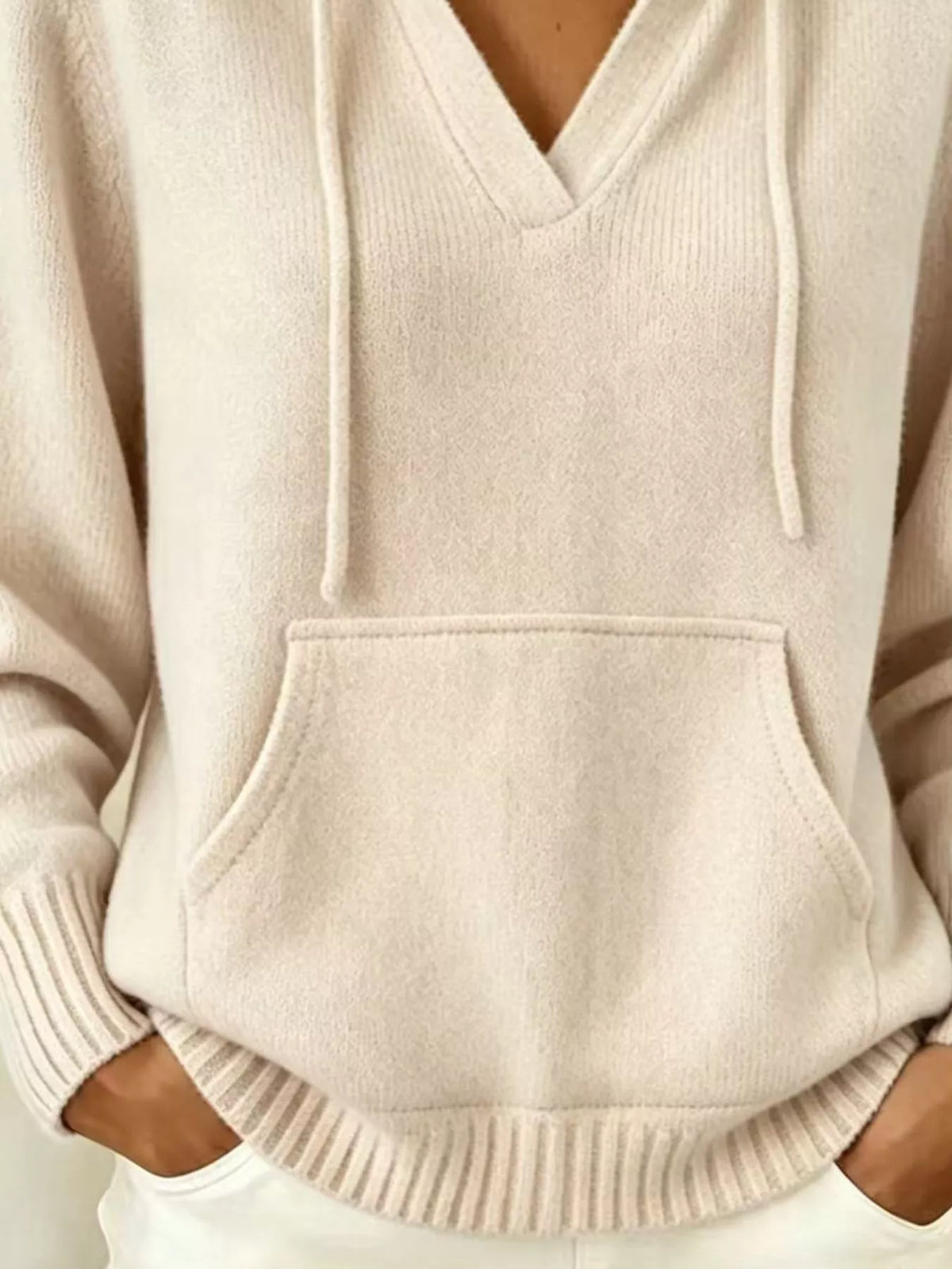 Kjersti stickad hoodie