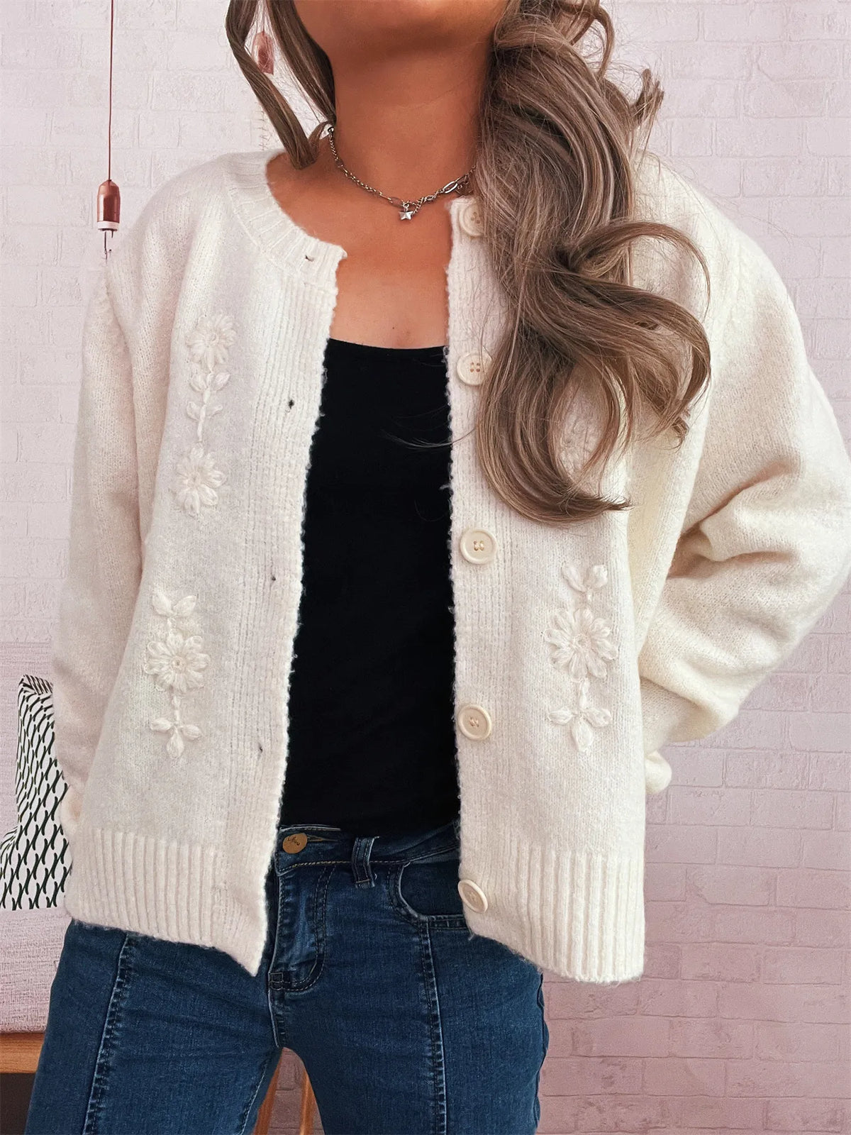 Angelina blommig cardigan