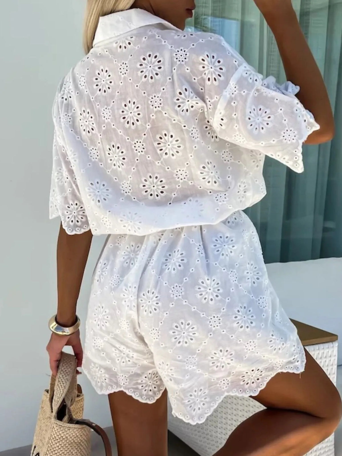 Joy hålbroderad jumpsuit