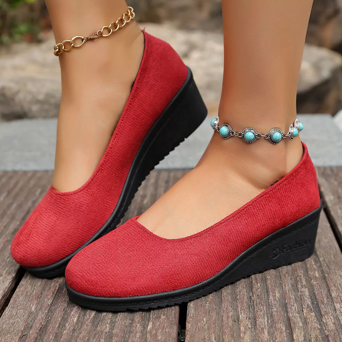 Audrey loafers i läderlook