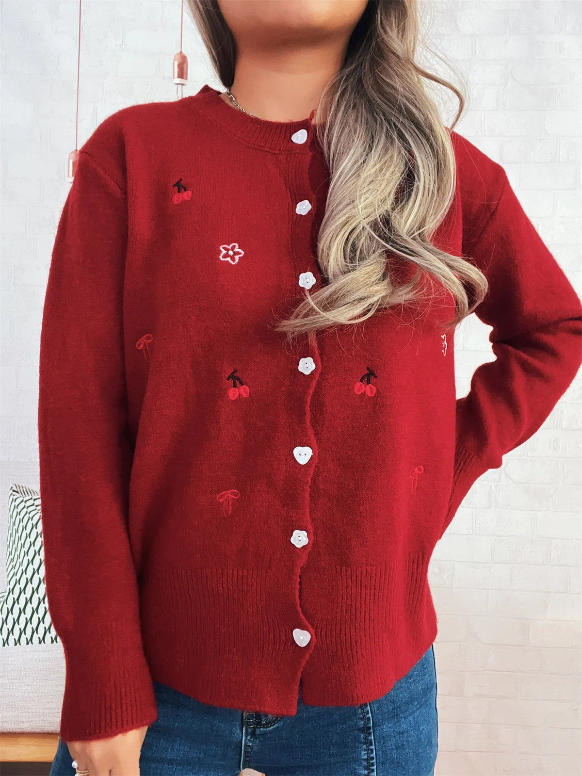 Angie ribbstickad cardigan