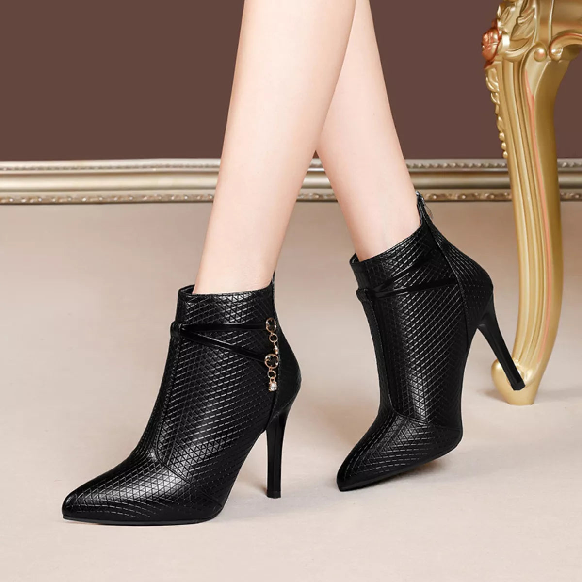 Oona boots med stilettklack