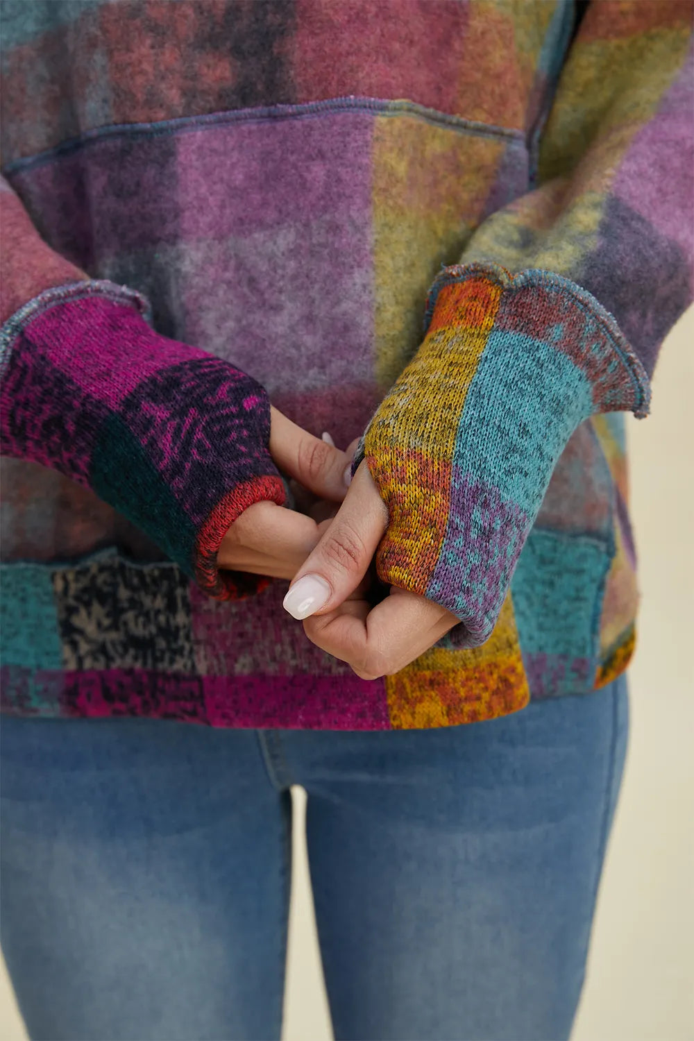 Amalia rutig hoodie