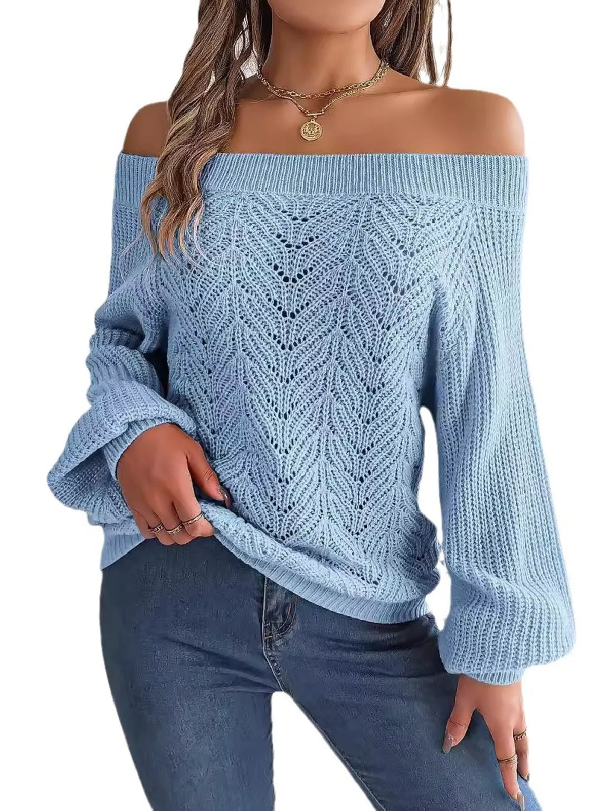 Elina off-shoulder tröja