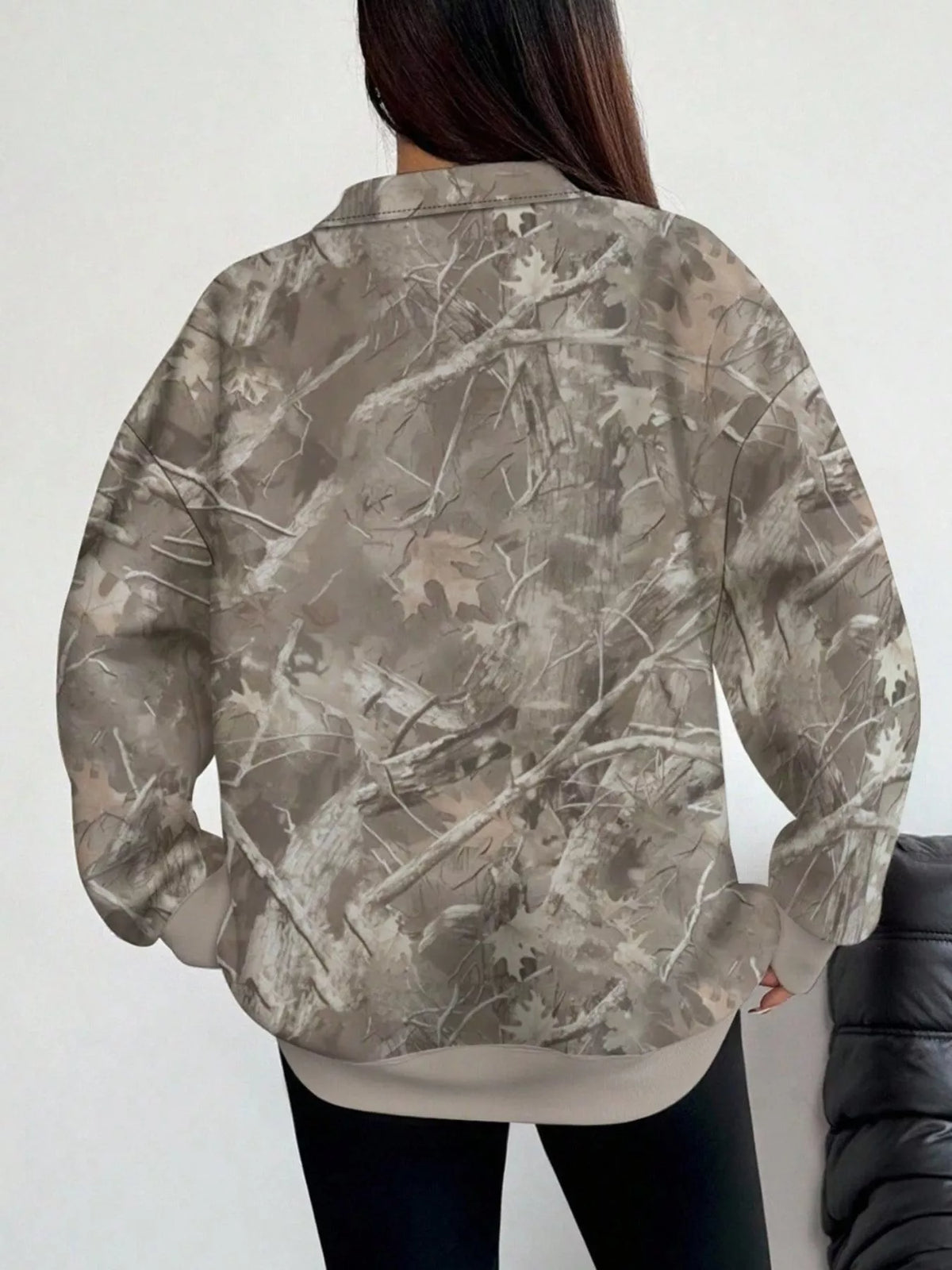 Flora mönstrad sweatshirt