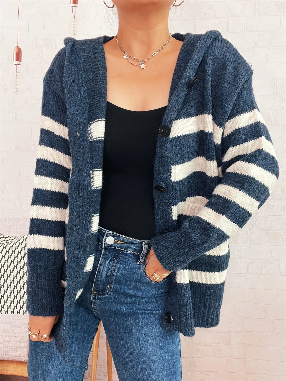 Nayla randig cardigan