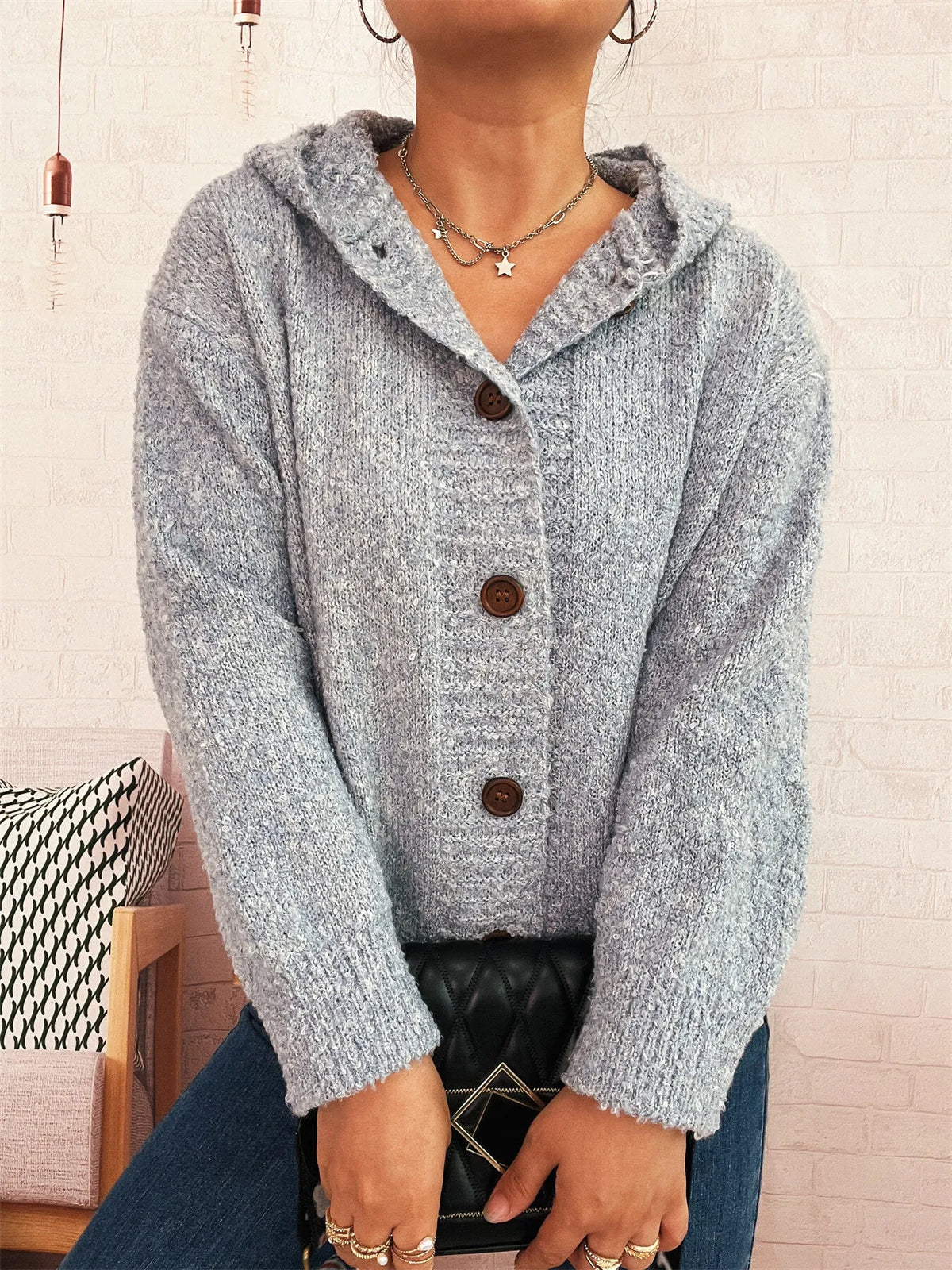 Benna cardigan med huva