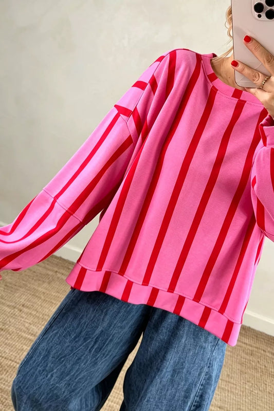 Flavia randig sweatshirt