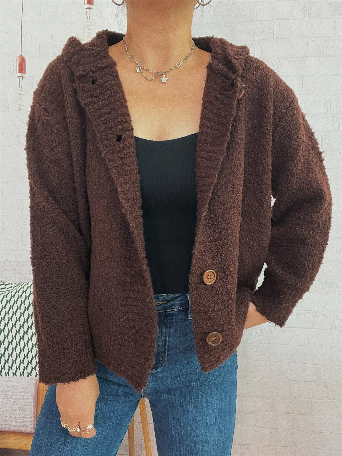 Benna cardigan med huva
