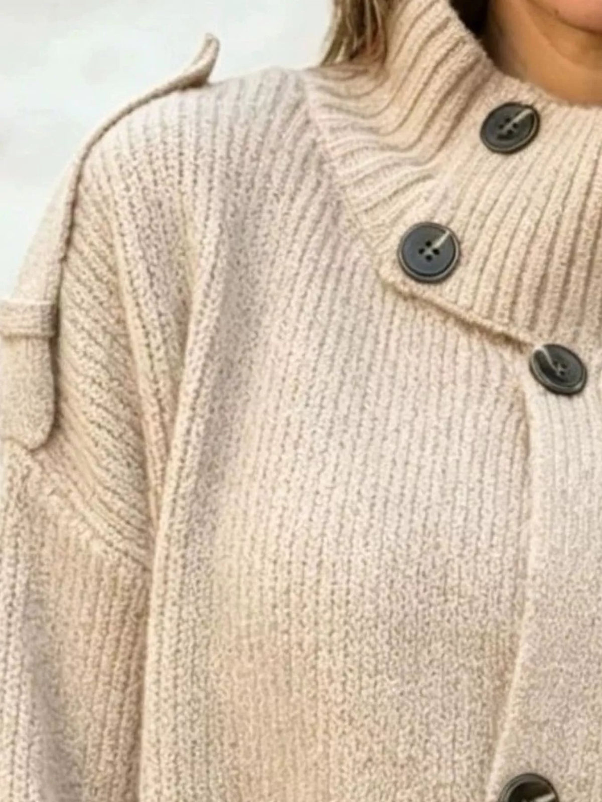 Gro cardigan med halvpolo