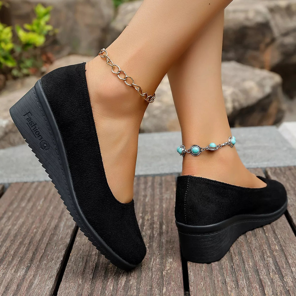Audrey loafers i läderlook
