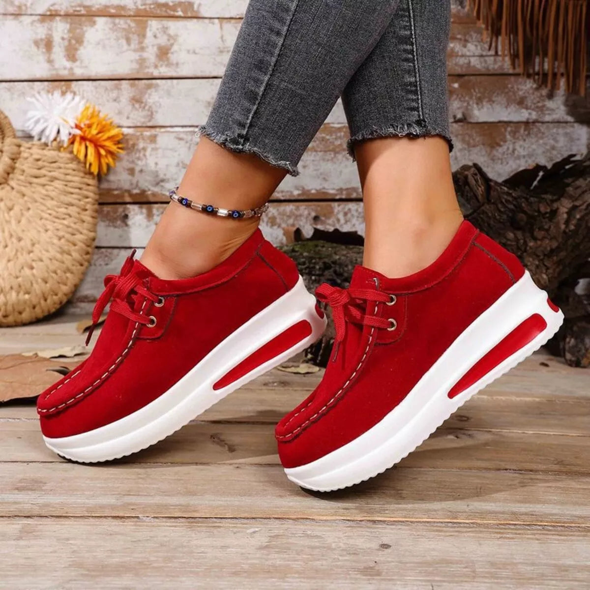 Kerry sneakers i läderlook